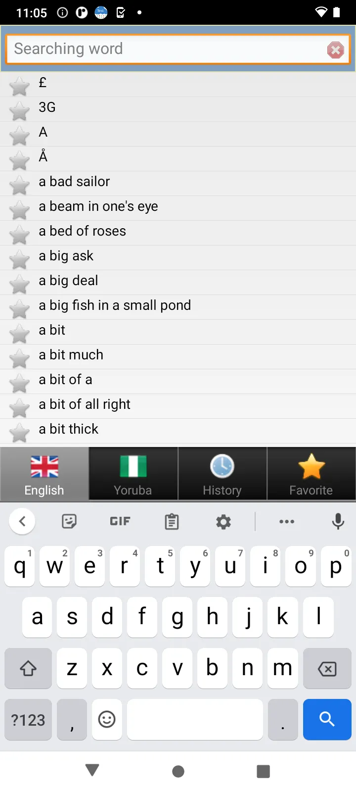 Yoruba dictionary | Indus Appstore | Screenshot