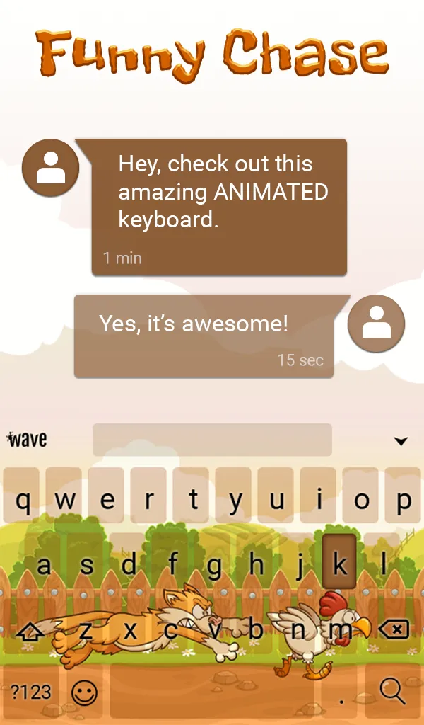 Funny Chase Animated Keyboard | Indus Appstore | Screenshot