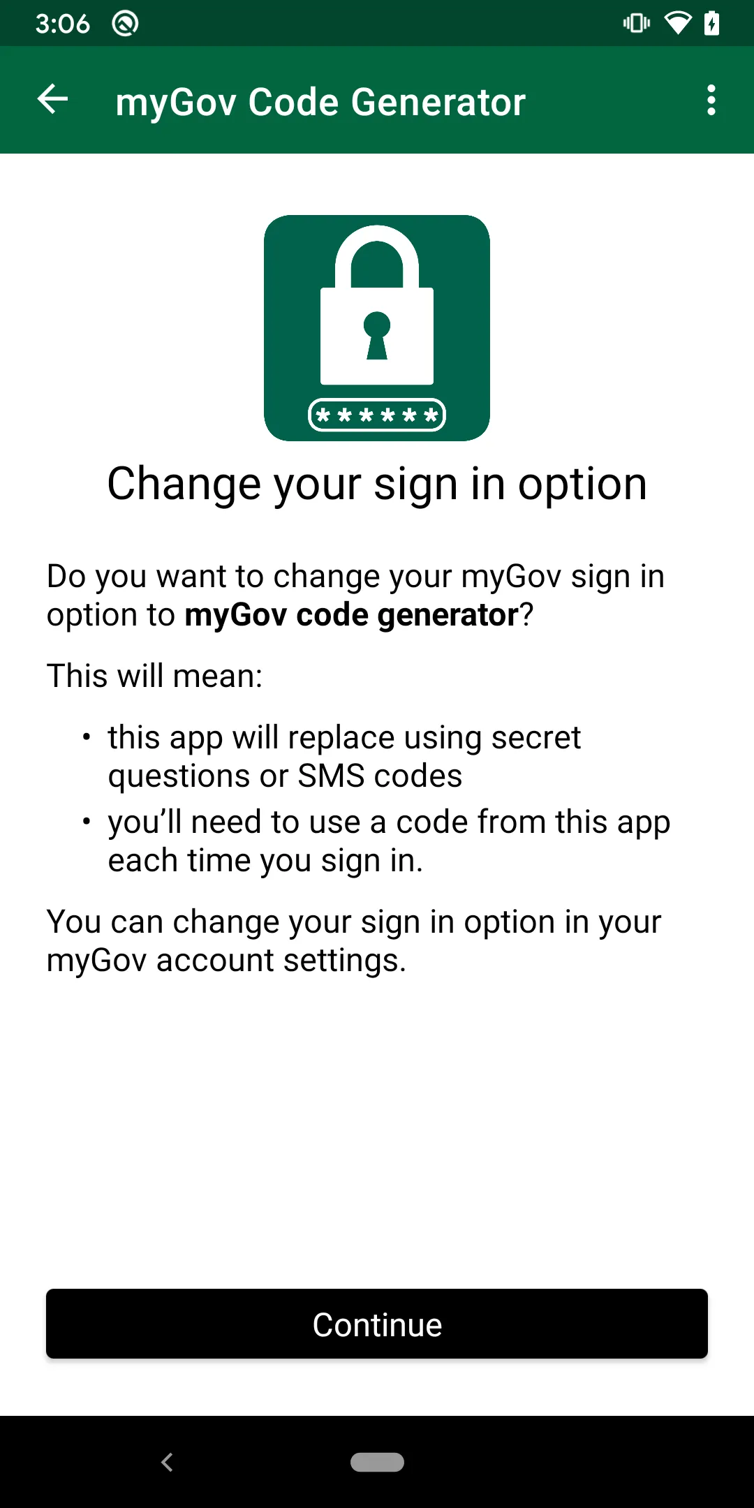 myGov Code Generator | Indus Appstore | Screenshot