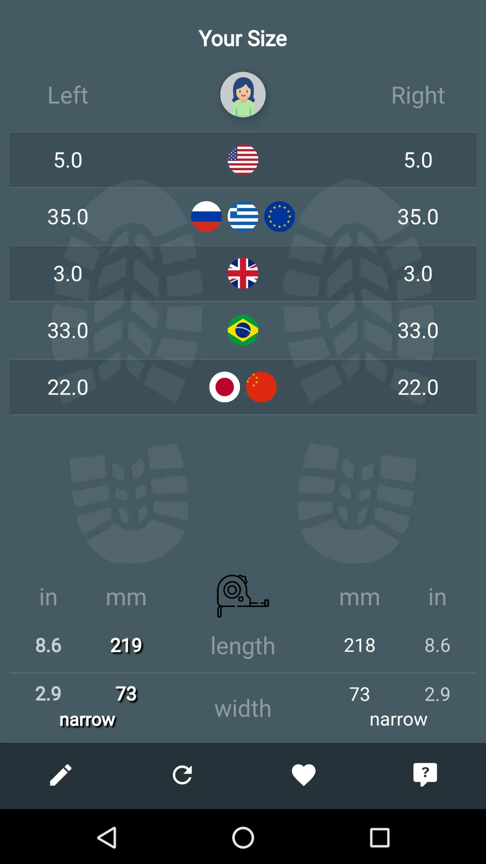 Shoe Size Meter and Converter | Indus Appstore | Screenshot