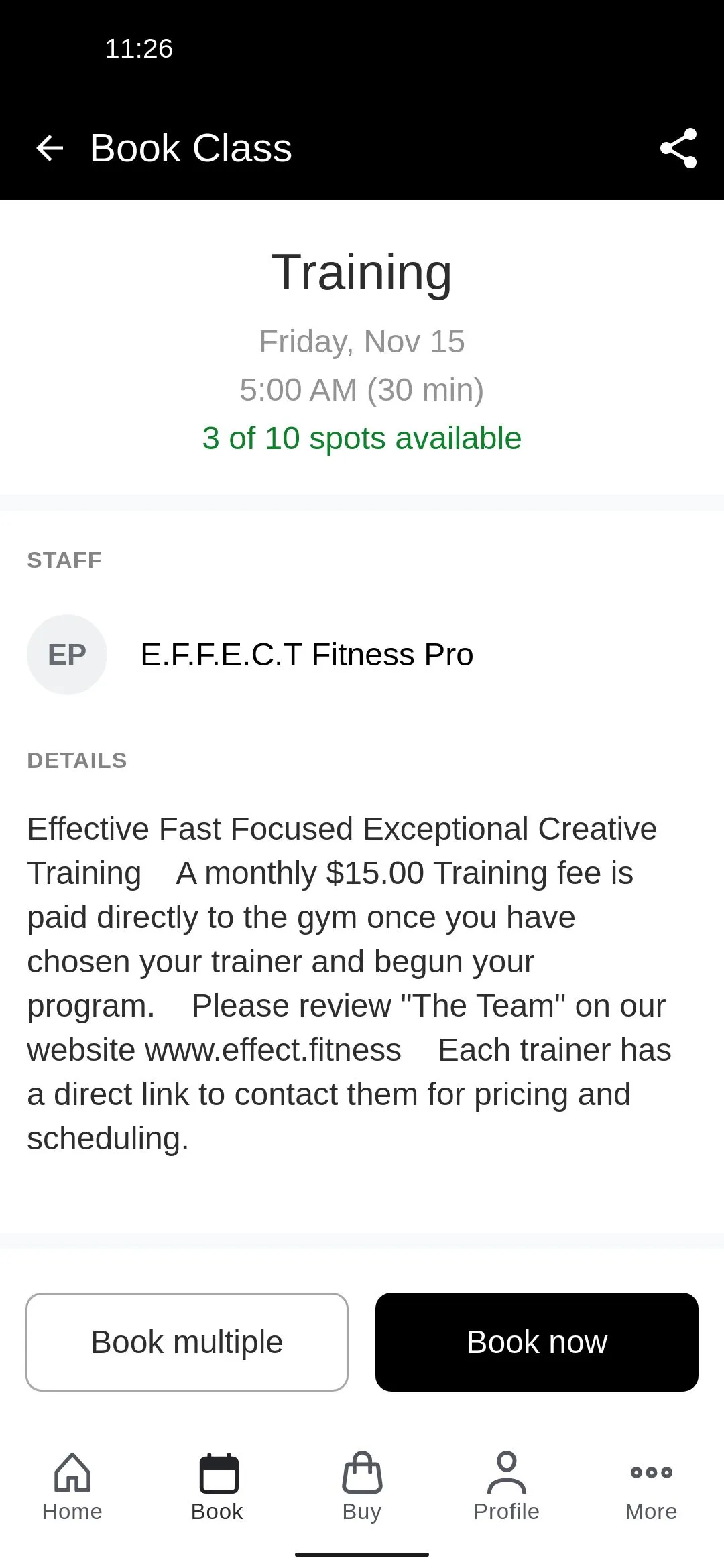 Effect Fitness Atlanta | Indus Appstore | Screenshot