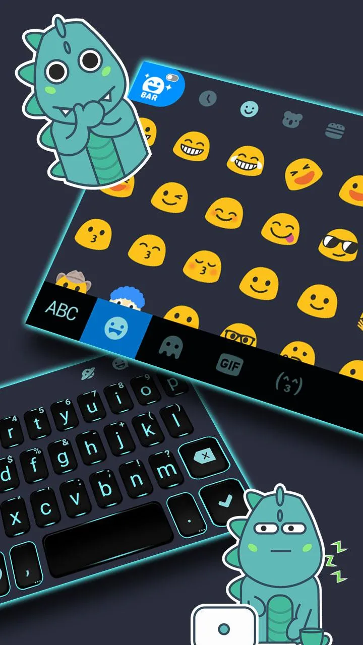 Neon Blue Business Keyboard Th | Indus Appstore | Screenshot