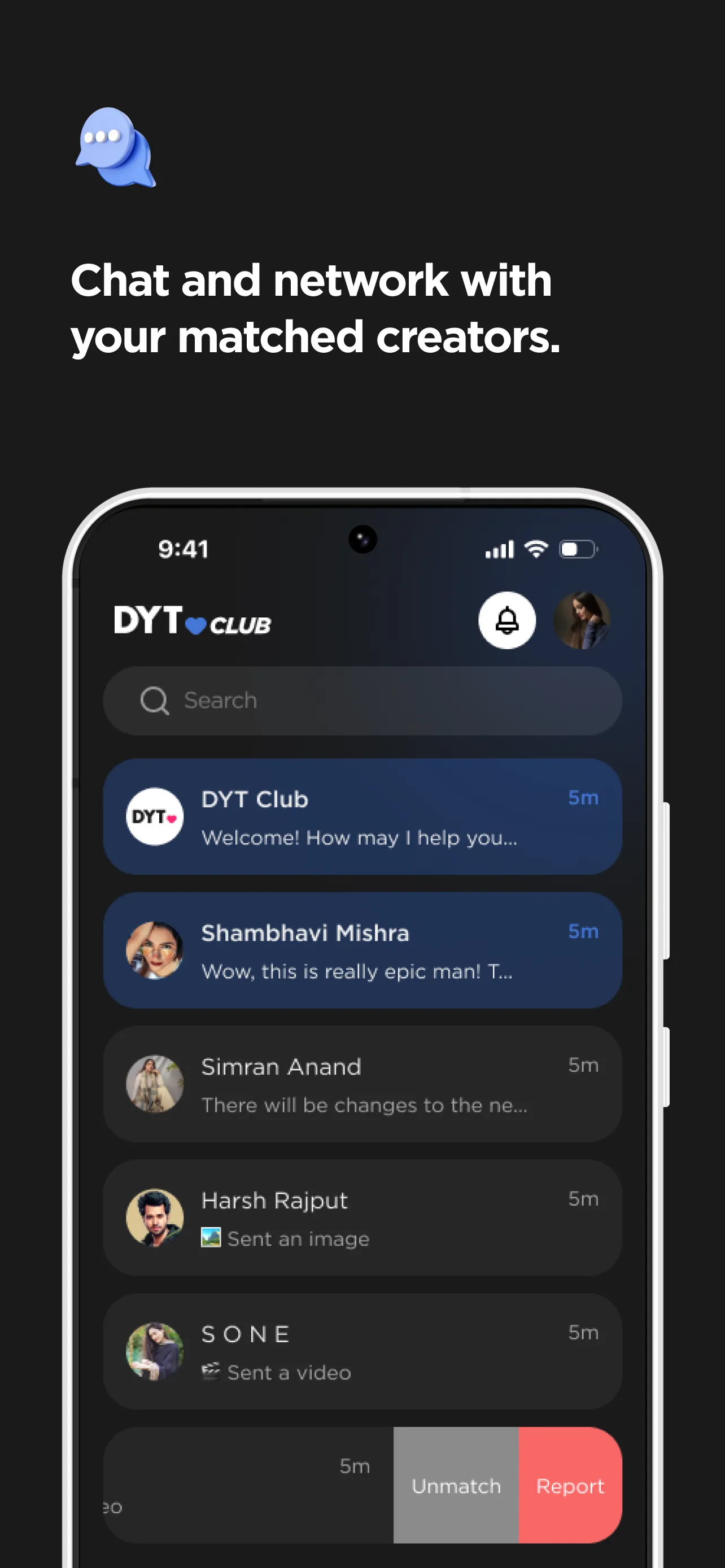 dyt.club - Match. Chat. Collab | Indus Appstore | Screenshot