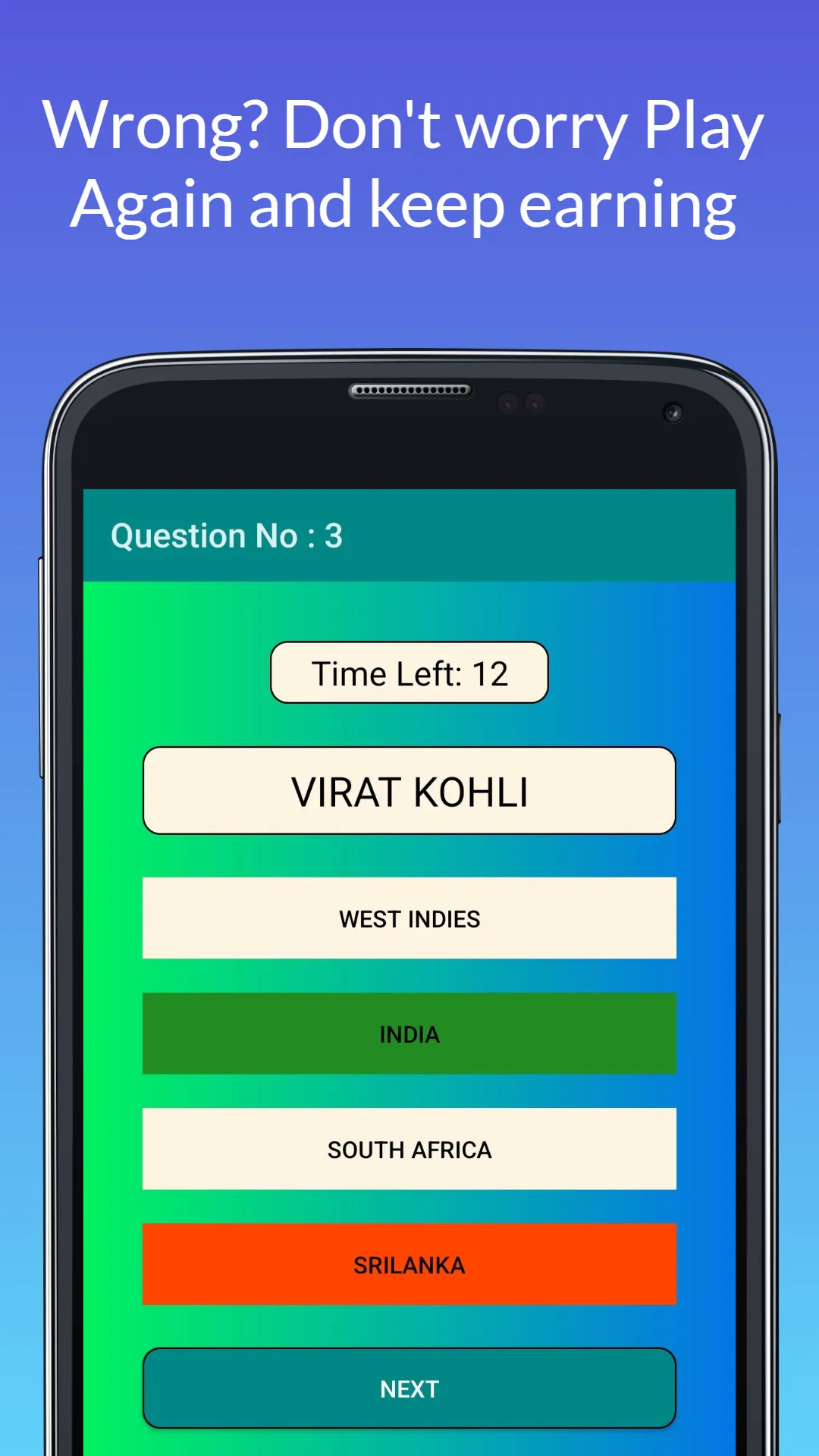 Cricket Quiz - Earn Real Money | Indus Appstore | Screenshot