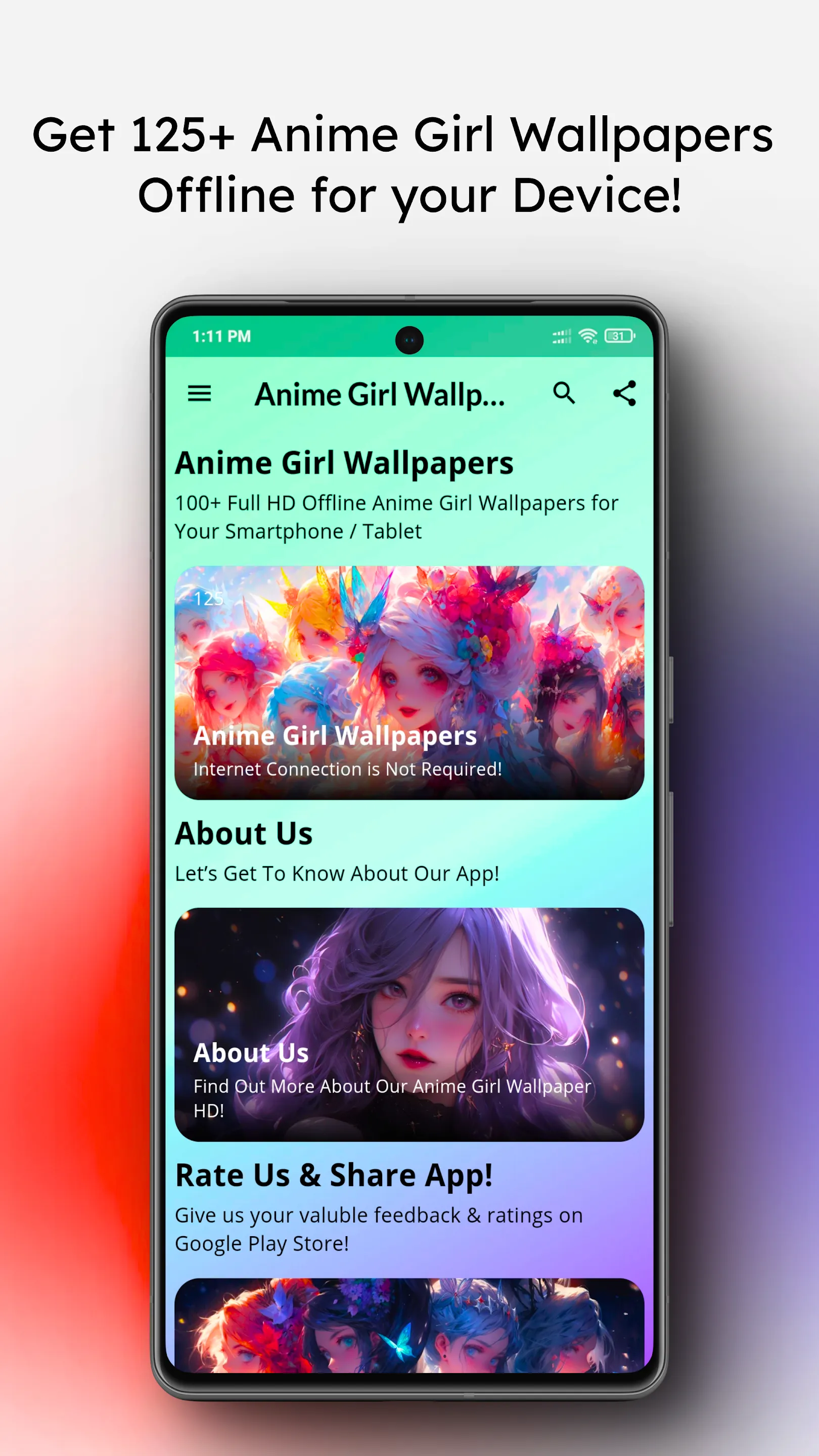 Anime Girl Wallpaper Offline | Indus Appstore | Screenshot