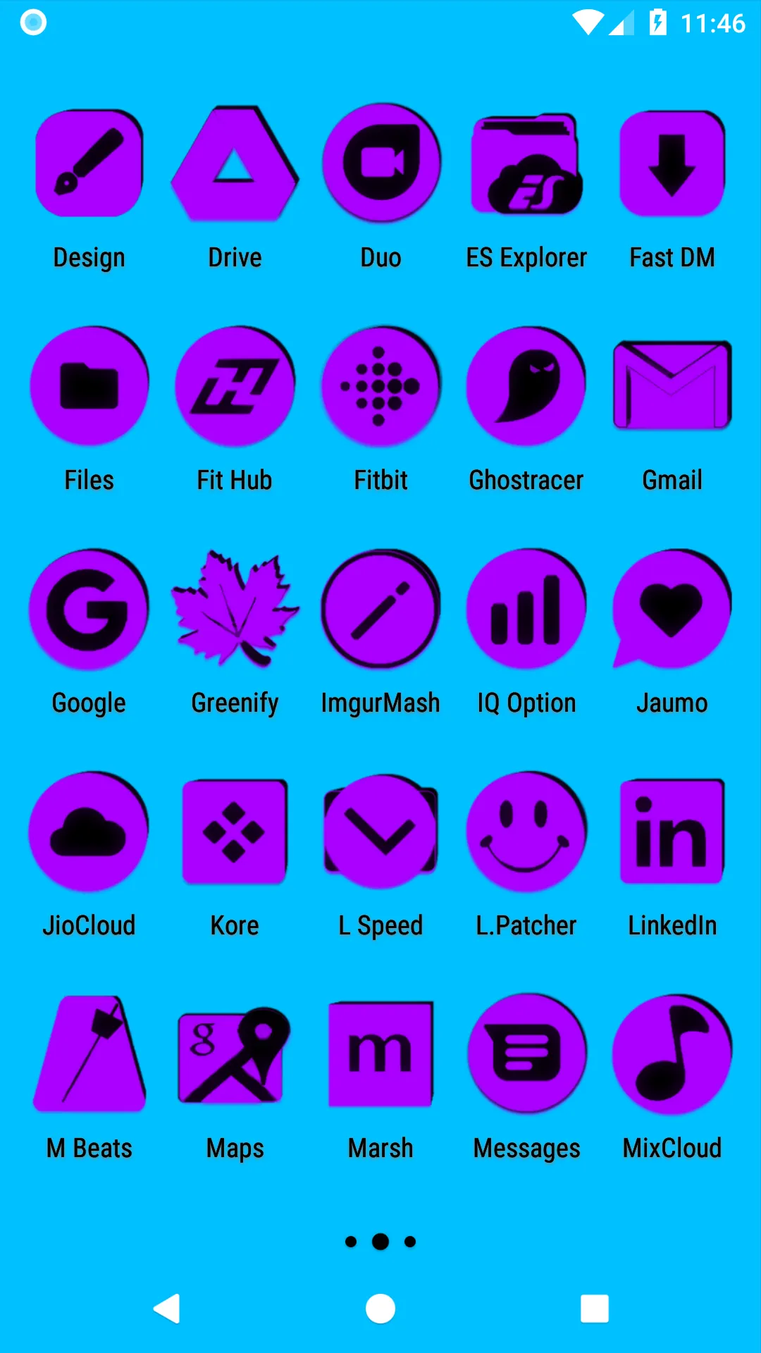 Purple and Black Icon Pack | Indus Appstore | Screenshot