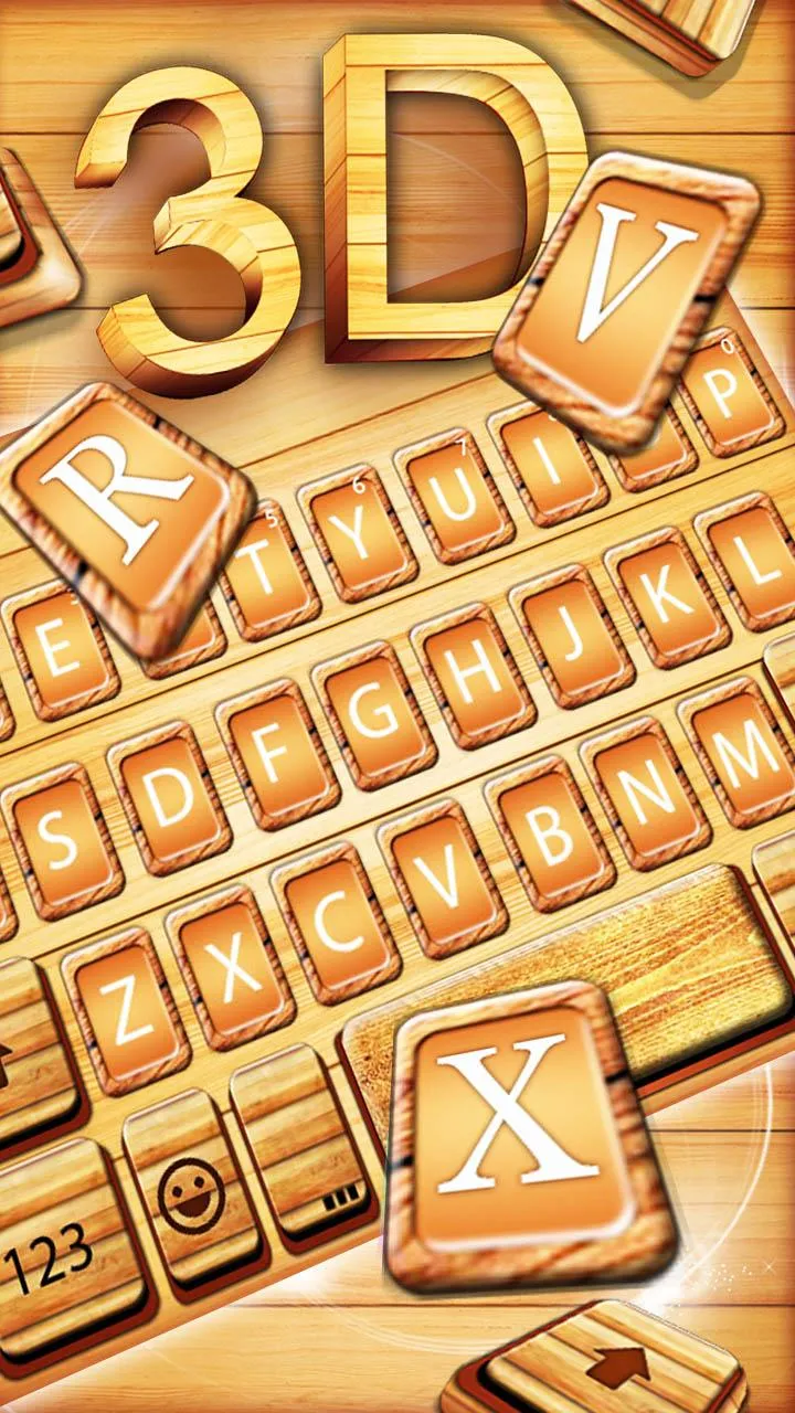 Wood 3D Pattern Keyboard Theme | Indus Appstore | Screenshot