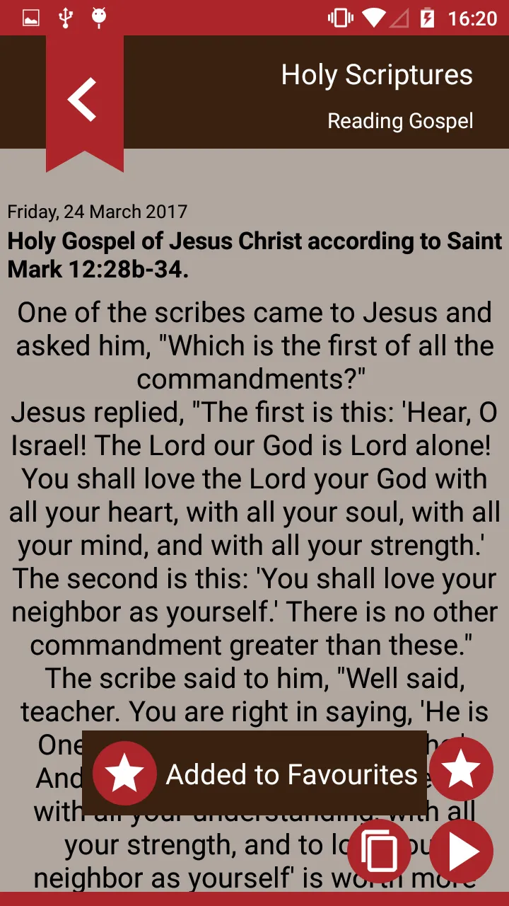 Gospel of the day - Holy Bible | Indus Appstore | Screenshot