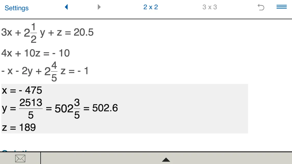 System of Equations Solver | Indus Appstore | Screenshot