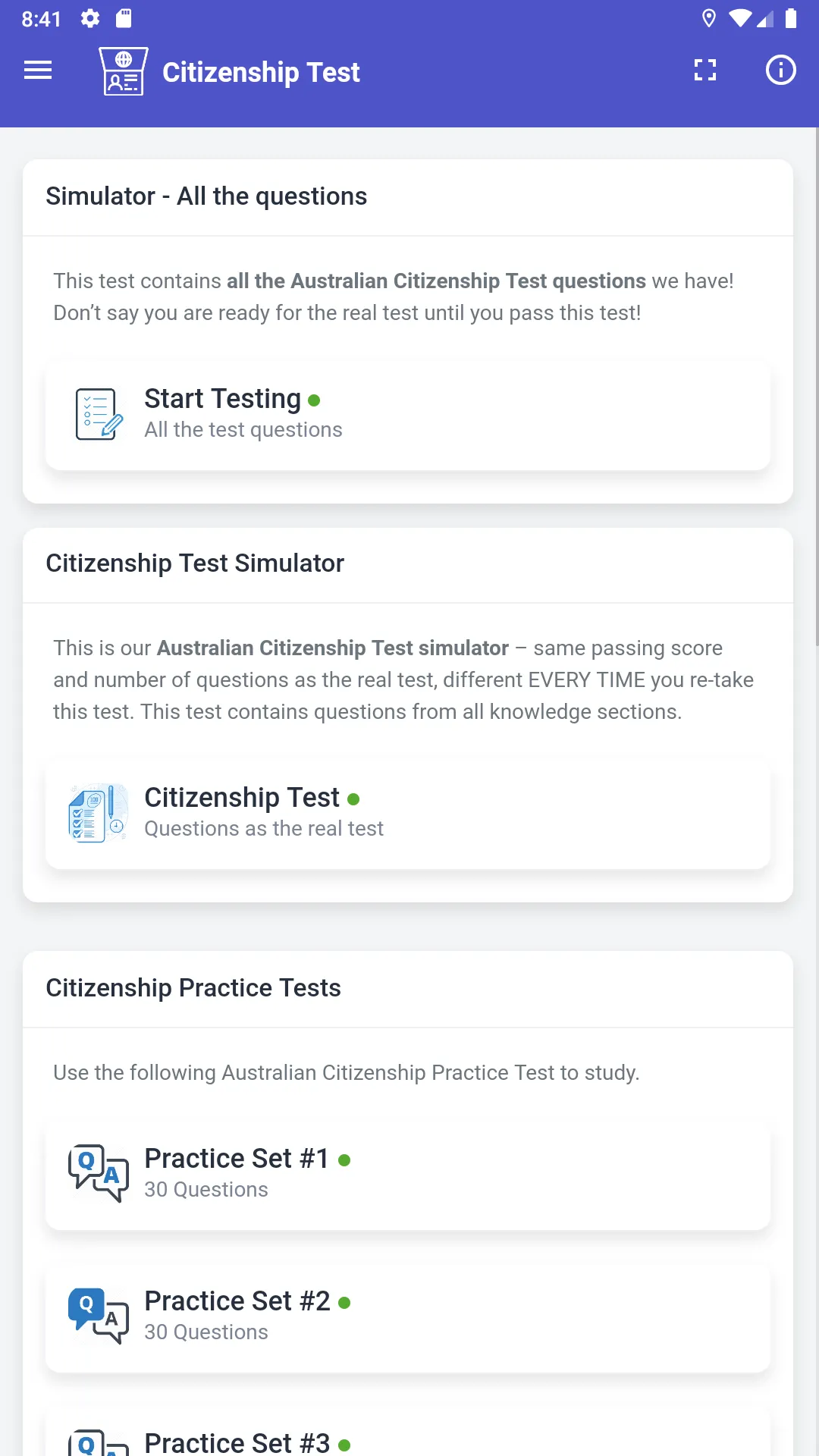 Australian Citizenship Test | Indus Appstore | Screenshot