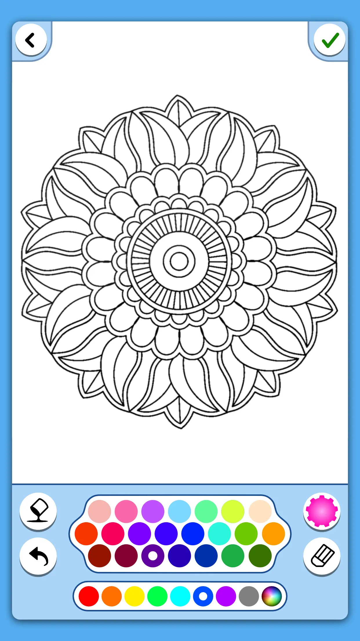 Flowers Mandala coloring book | Indus Appstore | Screenshot