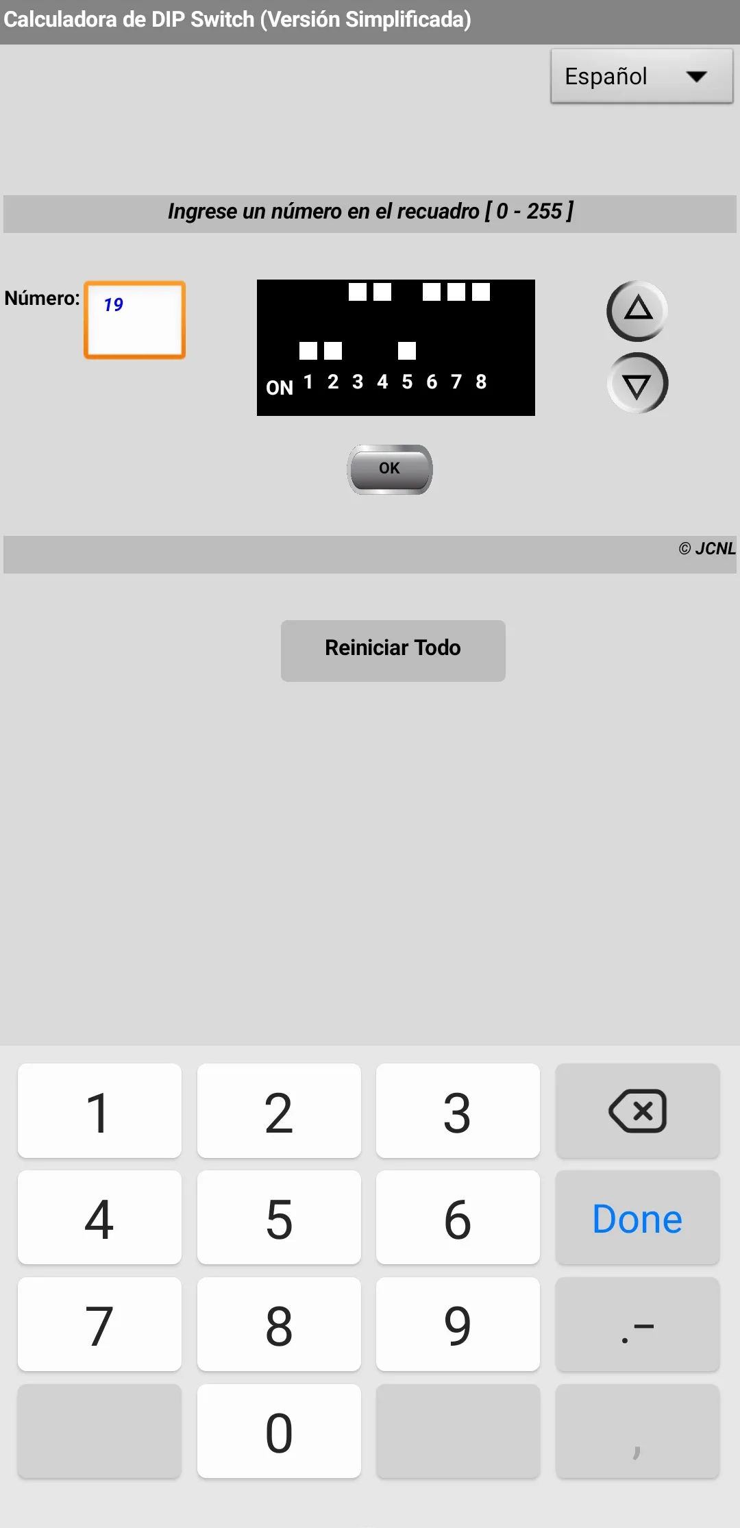 DIP Switch Calc Lite | Indus Appstore | Screenshot