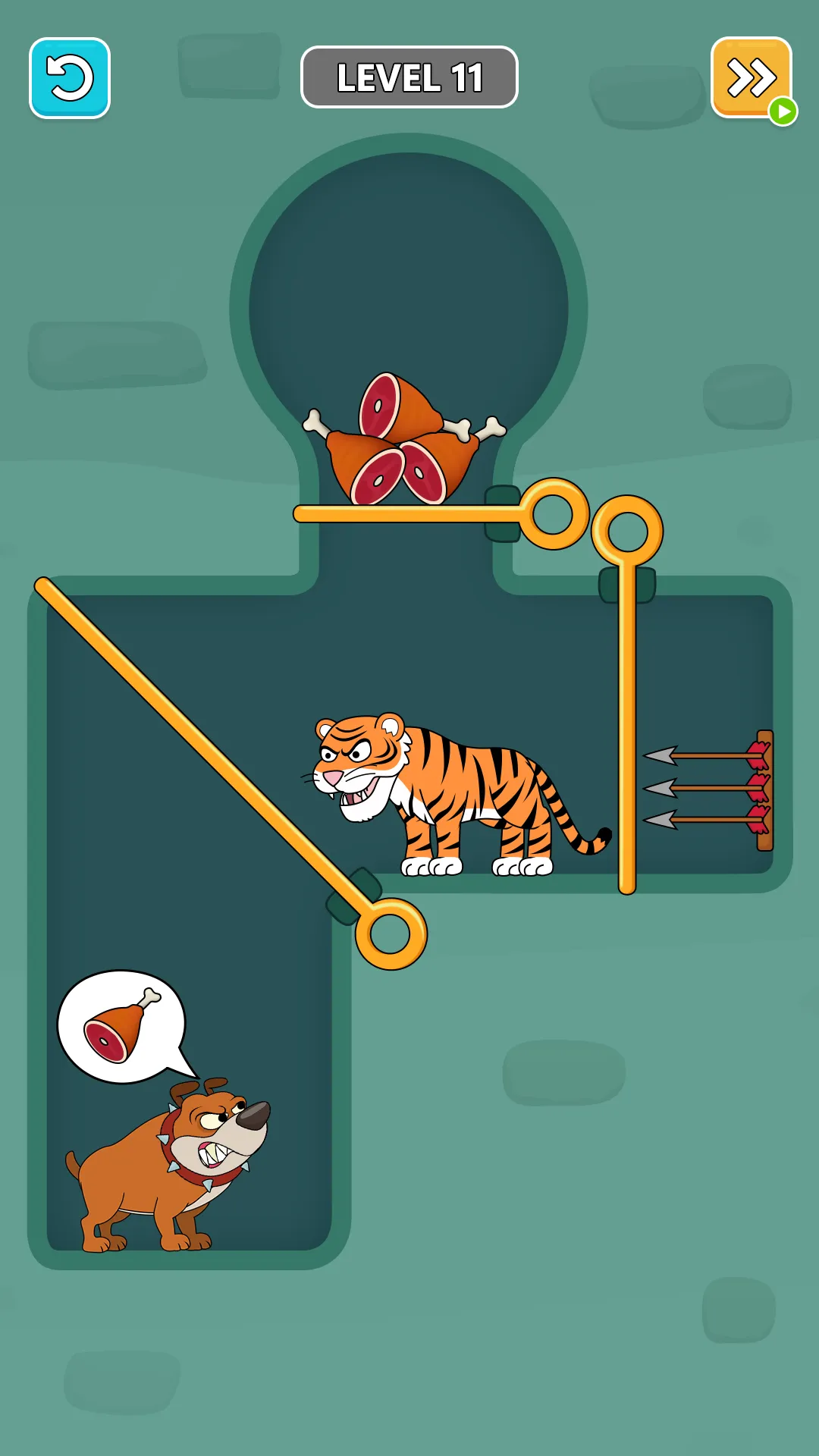 Feed The Animals-Pull Pin Save | Indus Appstore | Screenshot