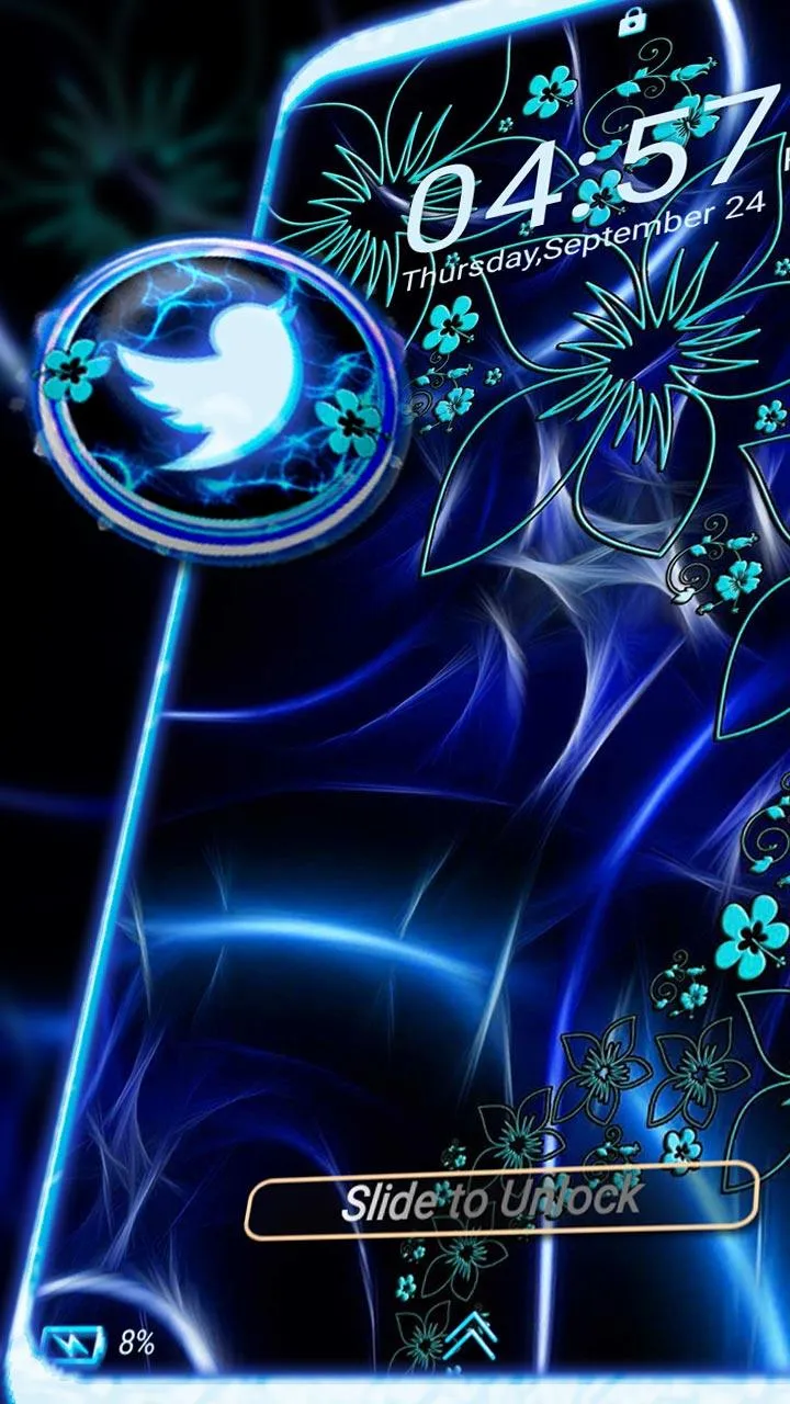 Dark Blue Fractal Launcher | Indus Appstore | Screenshot