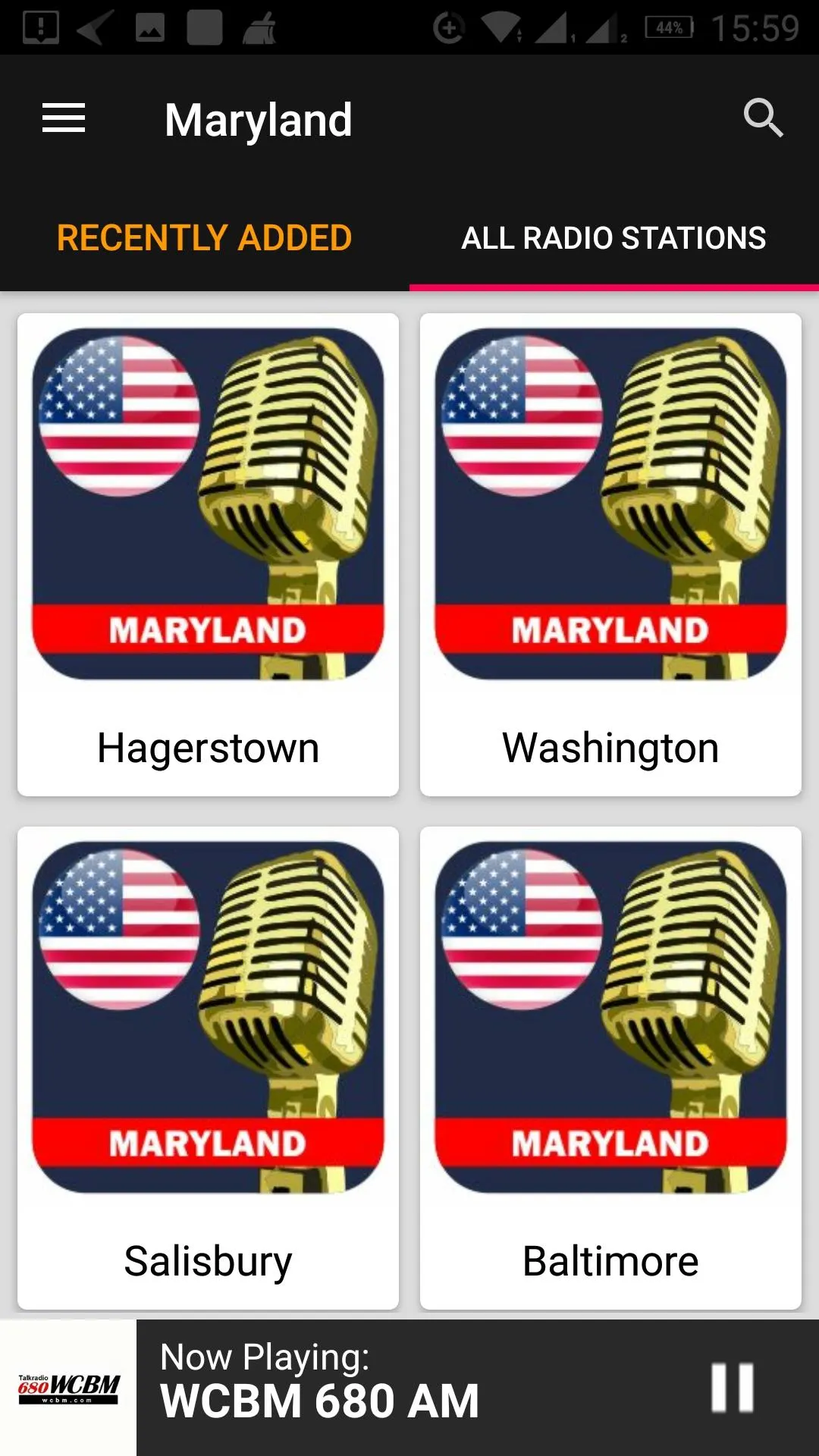 Maryland Radio Stations - USA | Indus Appstore | Screenshot