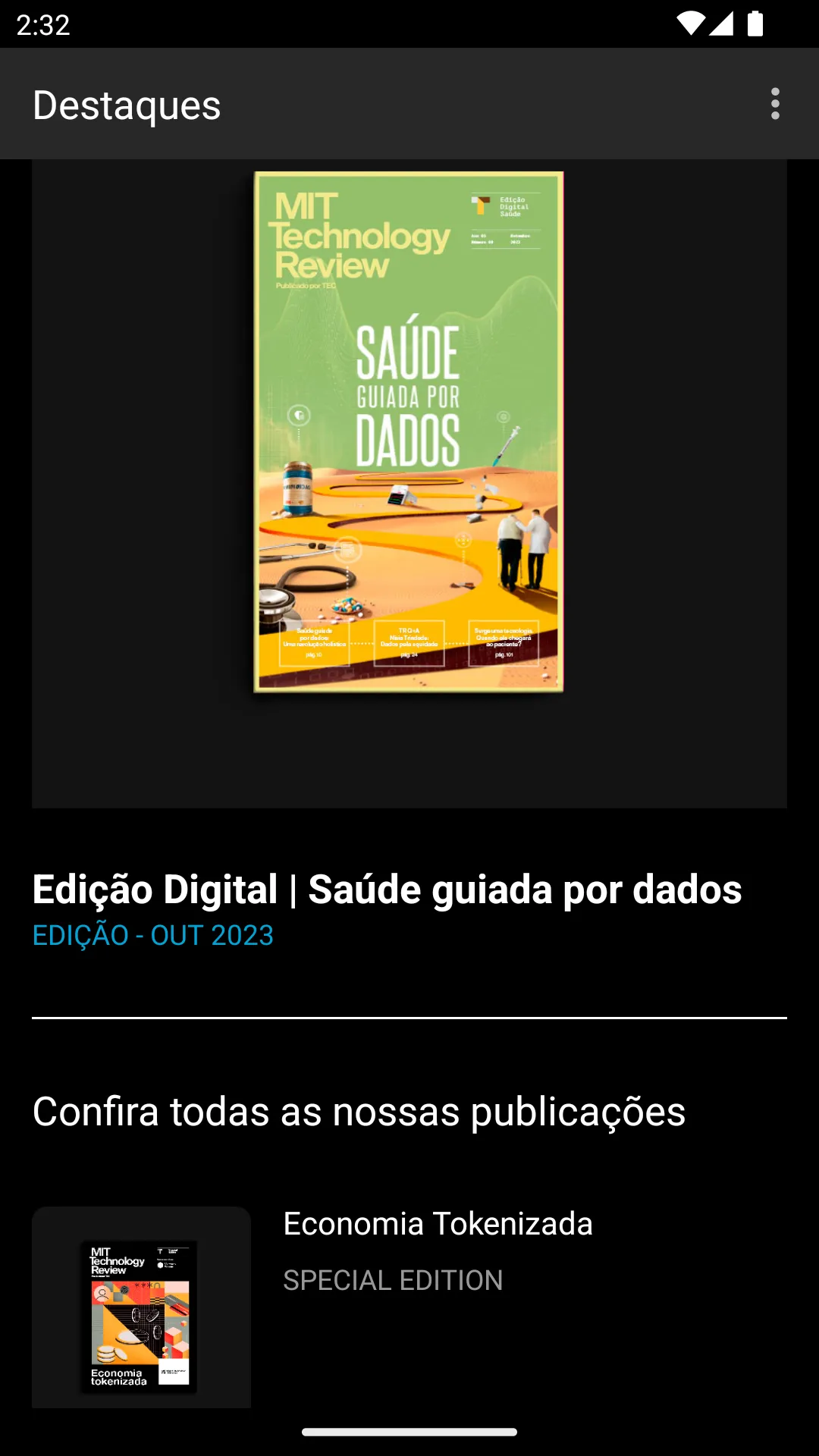 MIT Technology Review Brasil | Indus Appstore | Screenshot