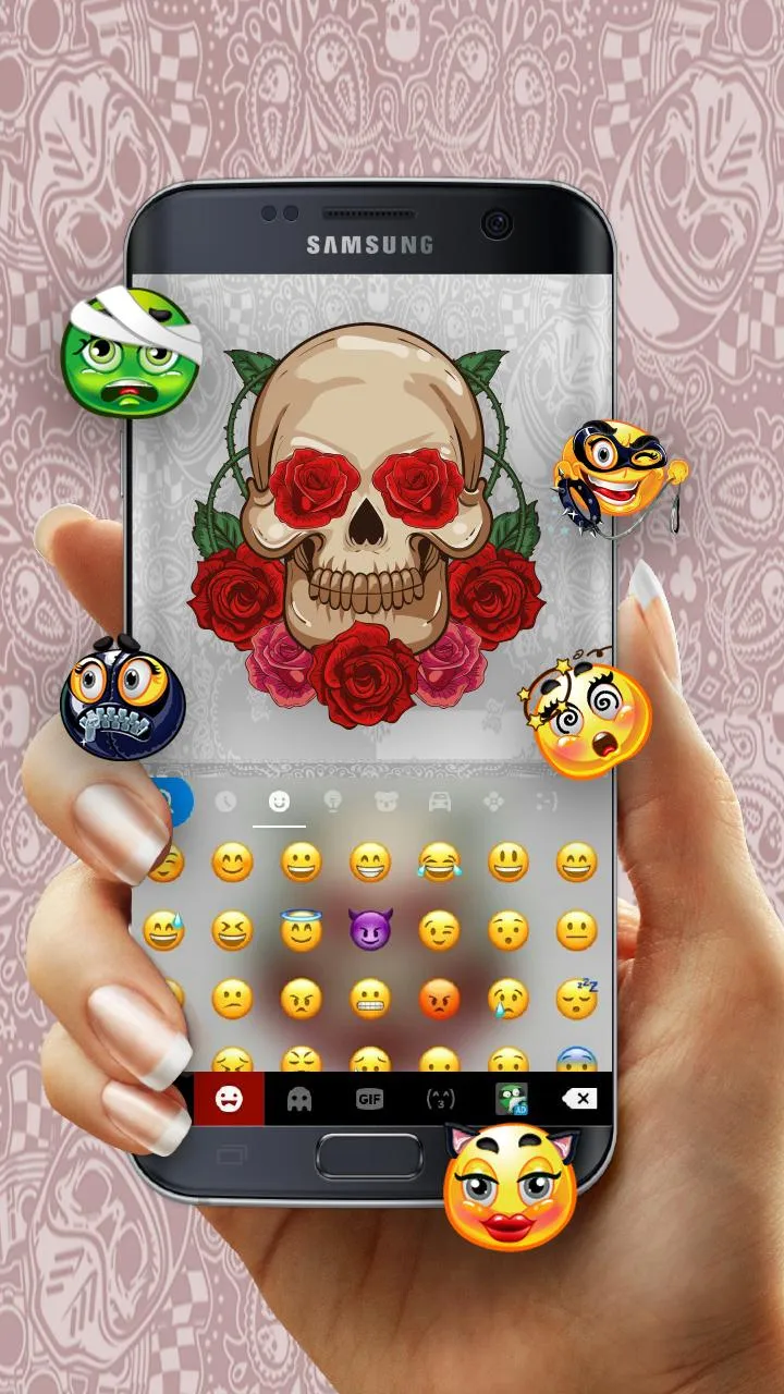 Tattoo Skull Keyboard Theme | Indus Appstore | Screenshot