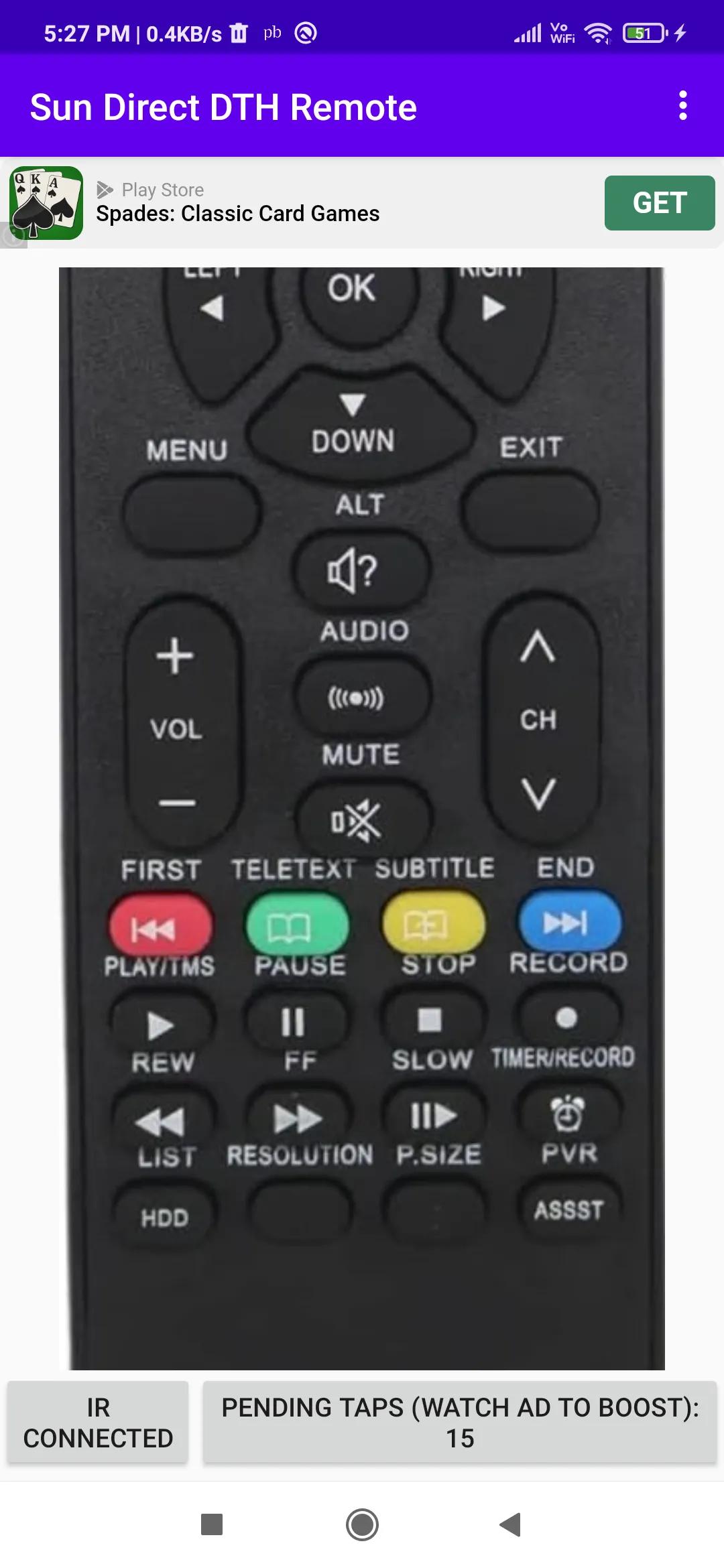 Remote Control For Sun Direct | Indus Appstore | Screenshot