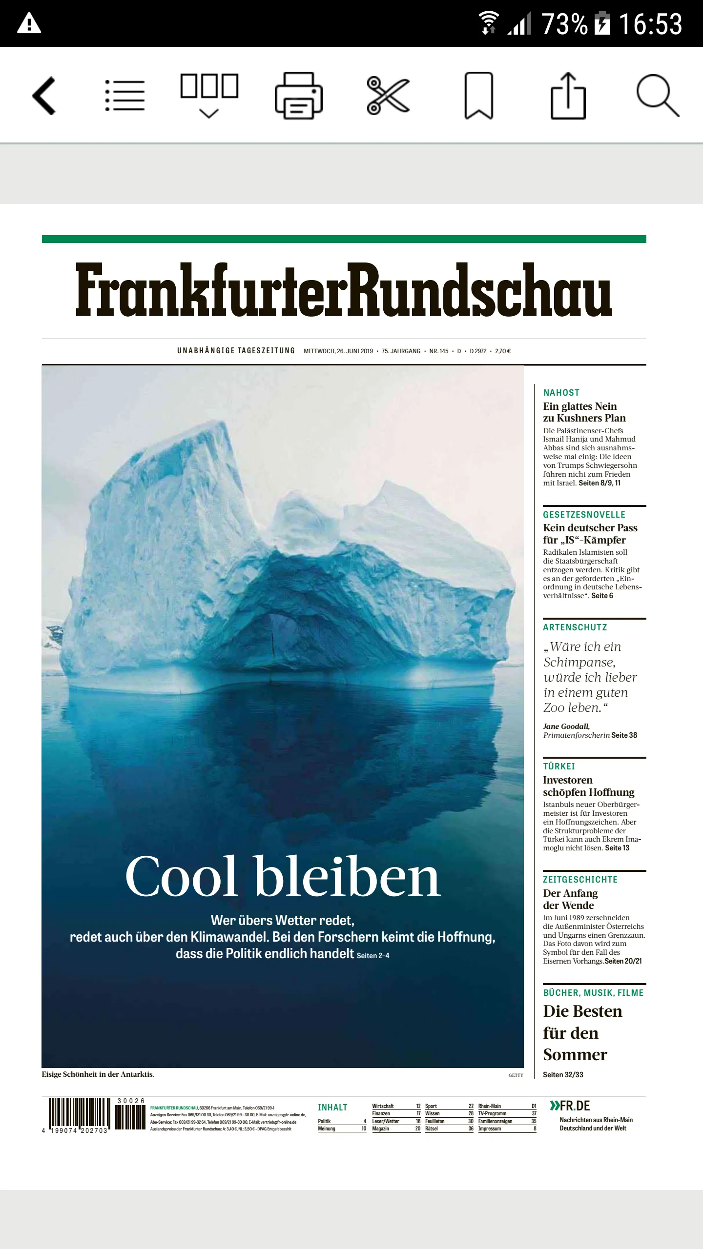 FR Digitale Zeitung | Indus Appstore | Screenshot