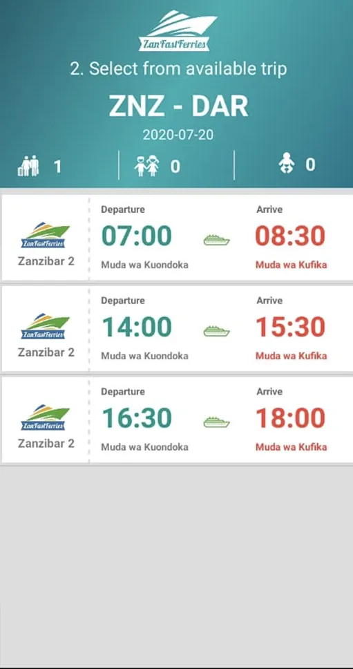 Zan Fast Ferries | Indus Appstore | Screenshot