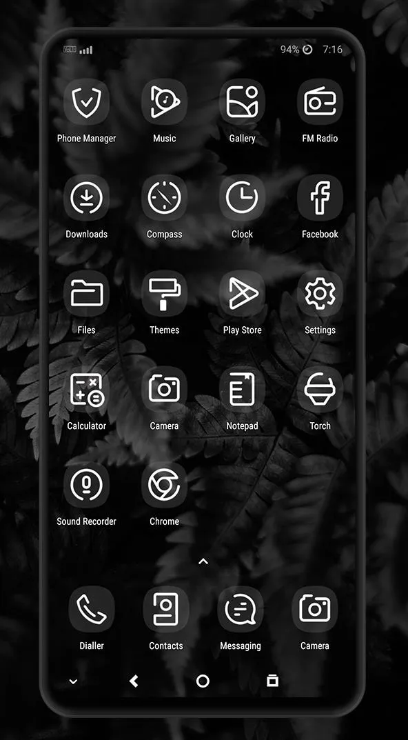 Retro Leaves EMUI 5/8/9 Theme | Indus Appstore | Screenshot