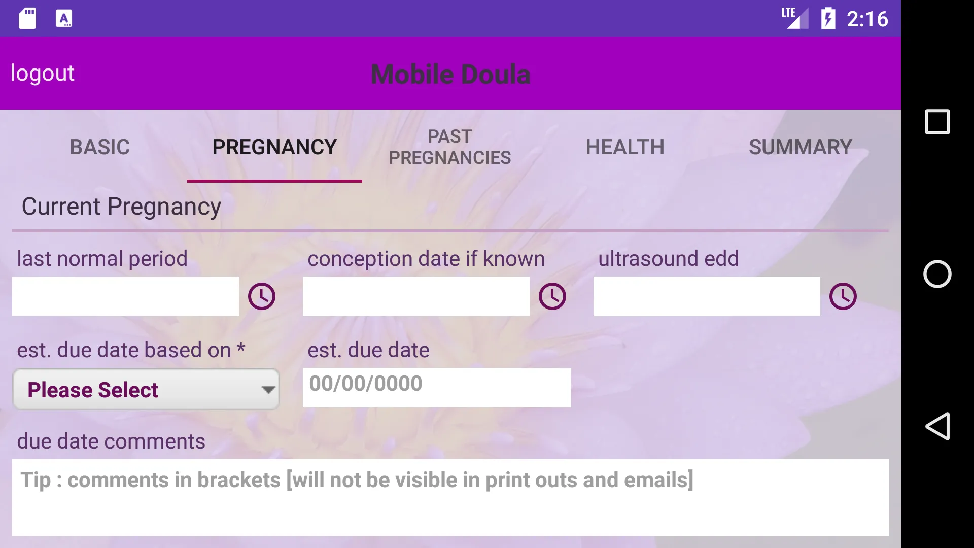 Mobile Doula Client Portal | Indus Appstore | Screenshot