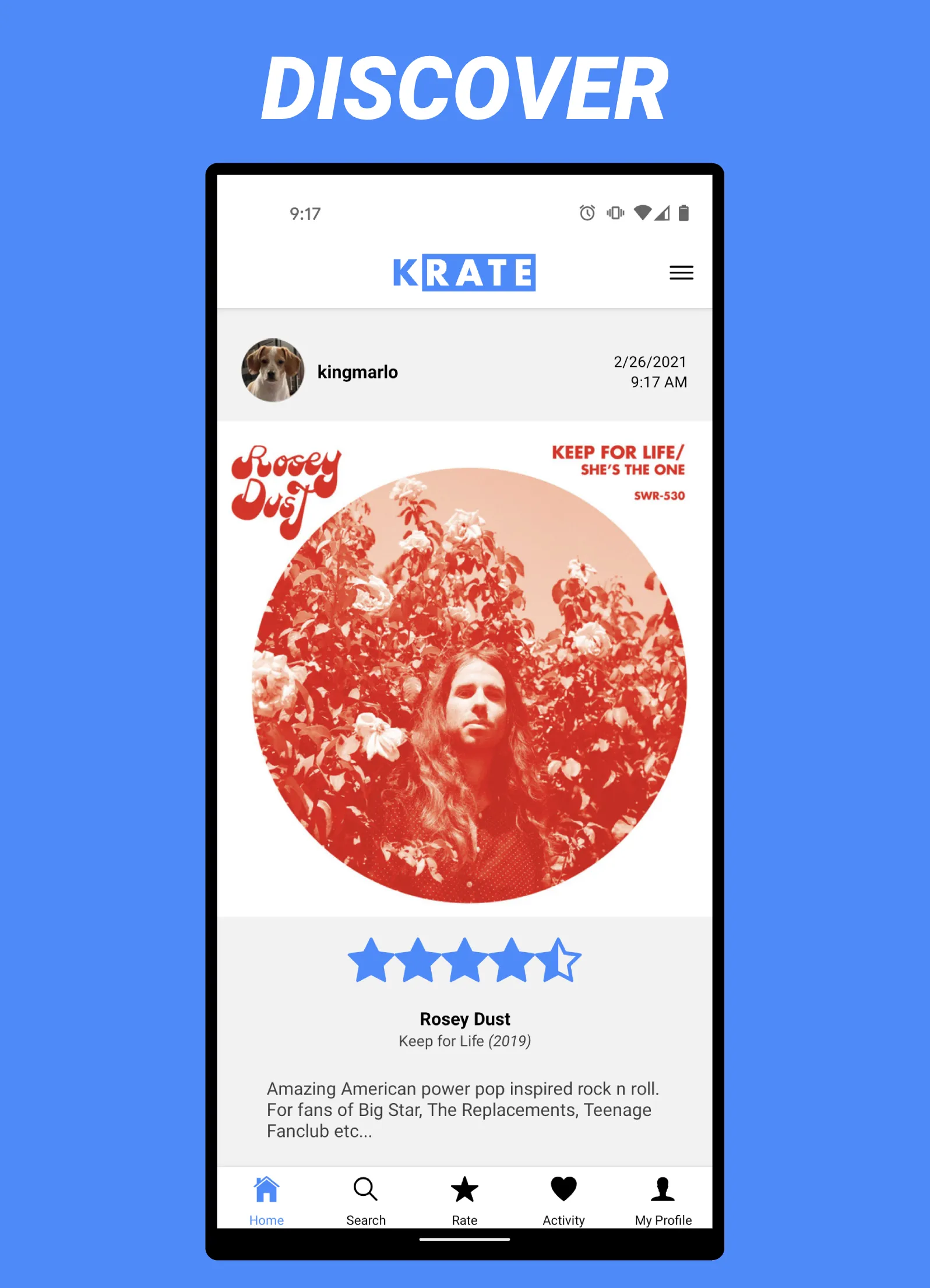 Krate: Rate Music | Indus Appstore | Screenshot