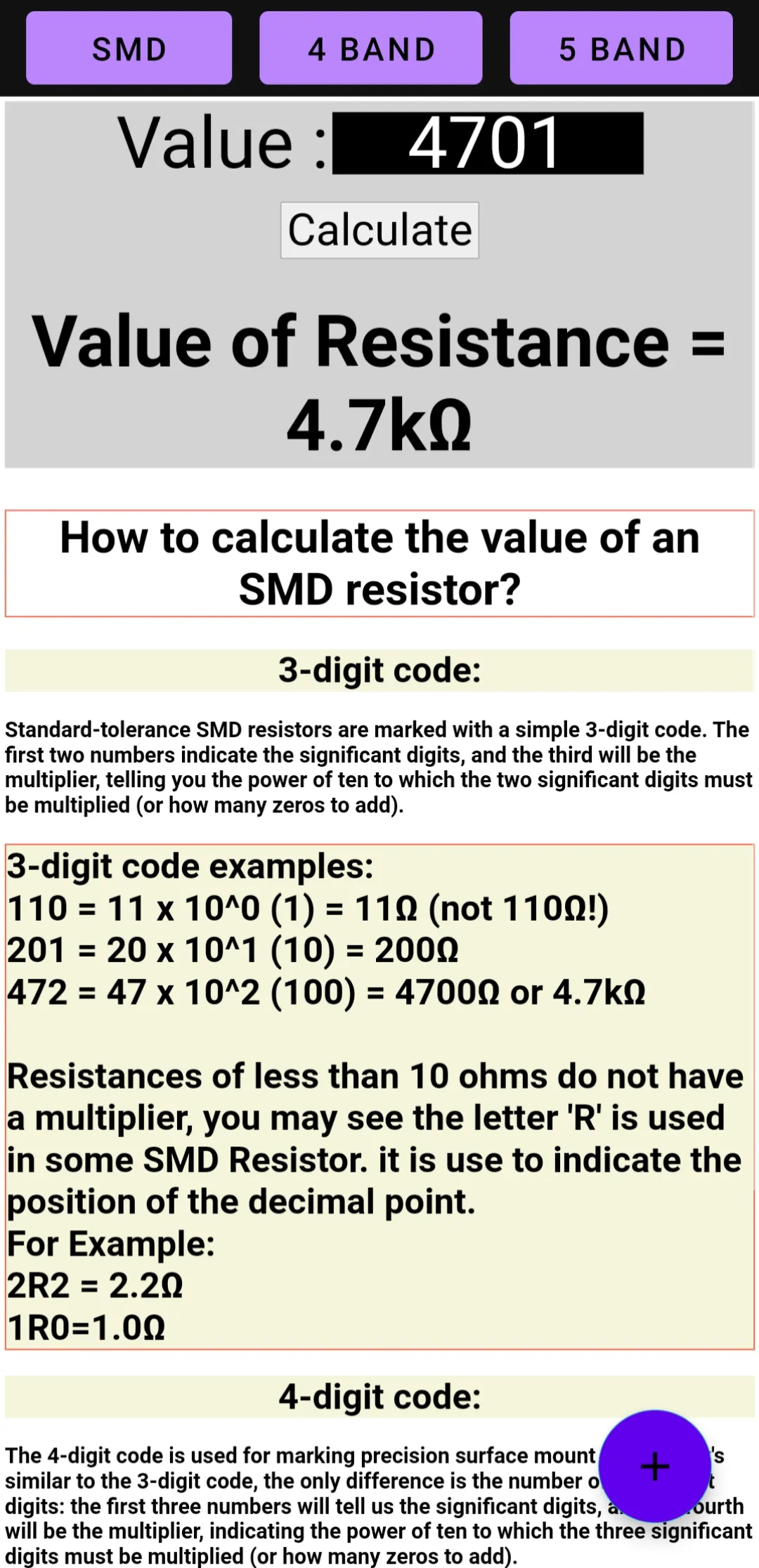 Resistor Value Finder 2.1 | Indus Appstore | Screenshot