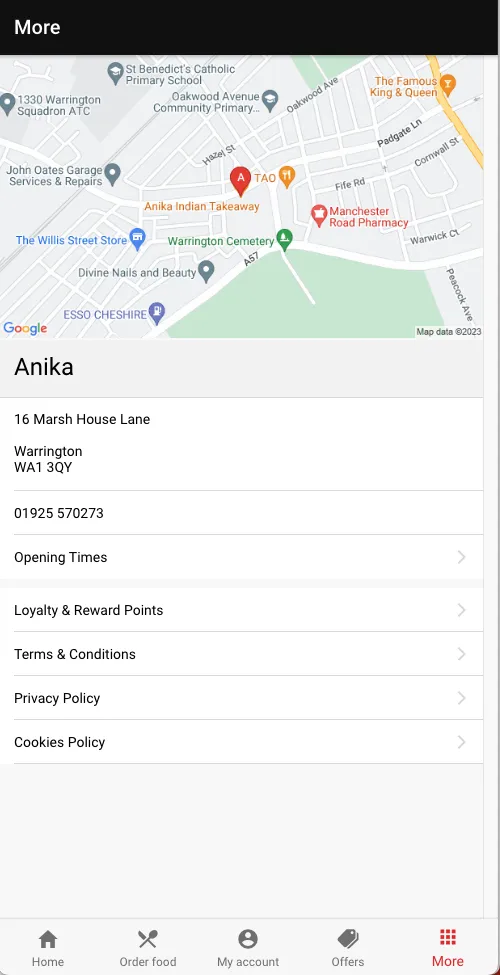 Anika Indian Takeaway | Indus Appstore | Screenshot