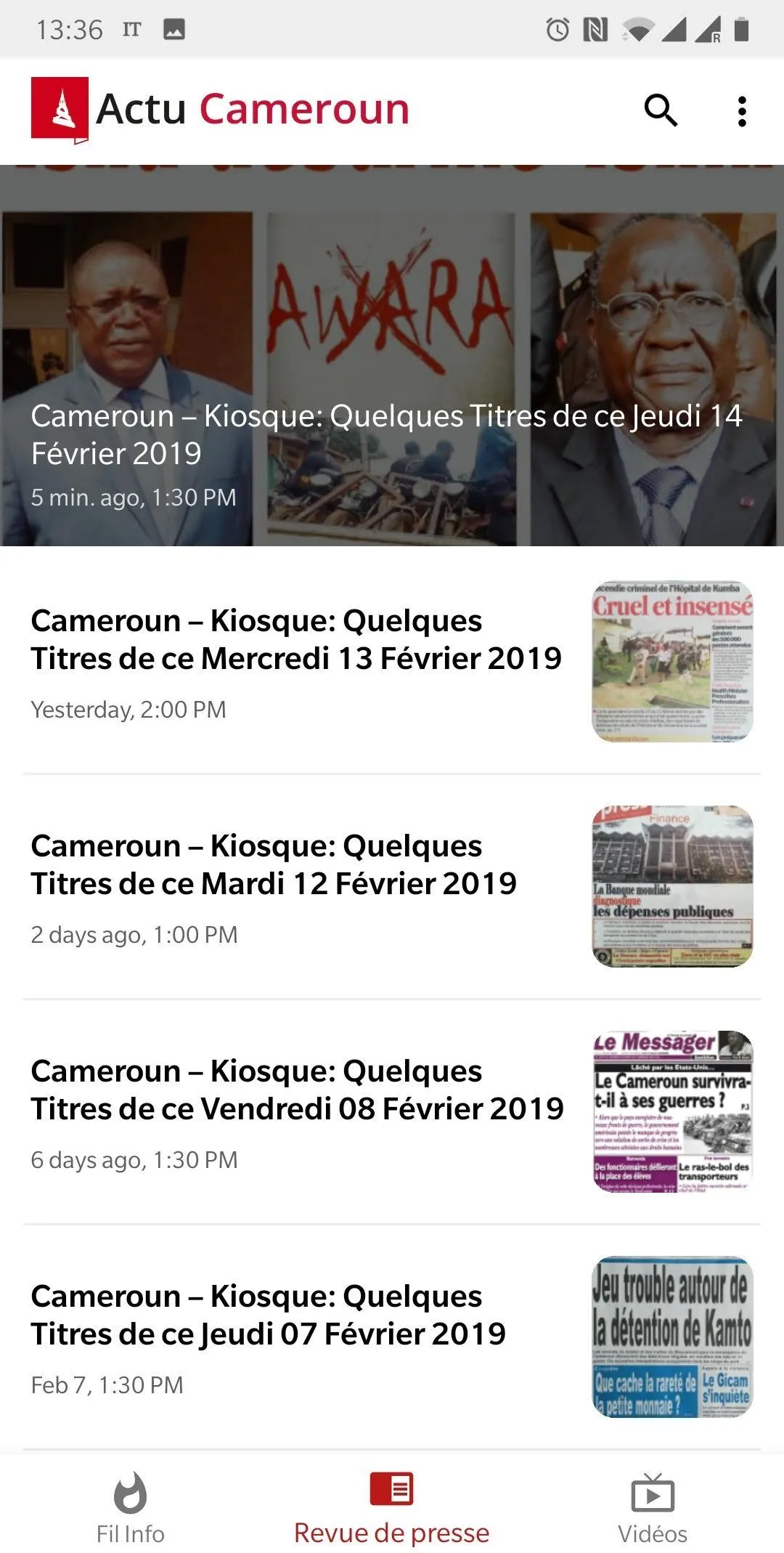 Actu Cameroun  – Latest News | Indus Appstore | Screenshot