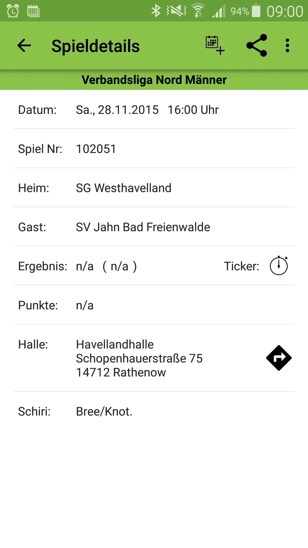 SV Jahn Bad Freienwalde Handba | Indus Appstore | Screenshot