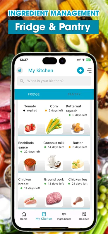 My Kitchen: Food Ingredients | Indus Appstore | Screenshot