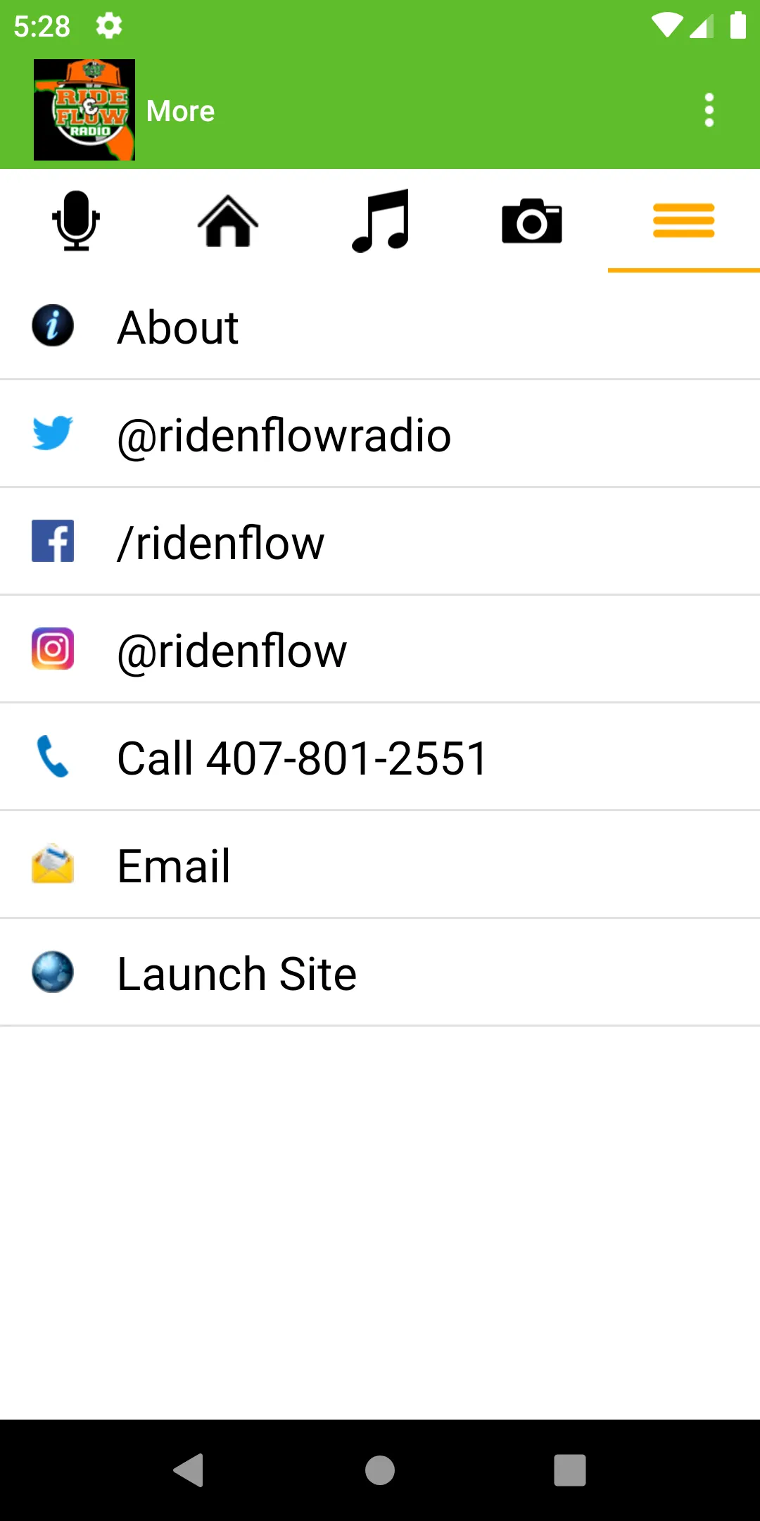 RIDE N FLOW RADIO - FLORIDA | Indus Appstore | Screenshot