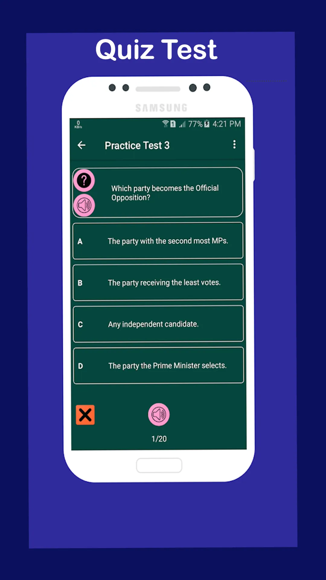 Canadian Citizenship Test Prep | Indus Appstore | Screenshot