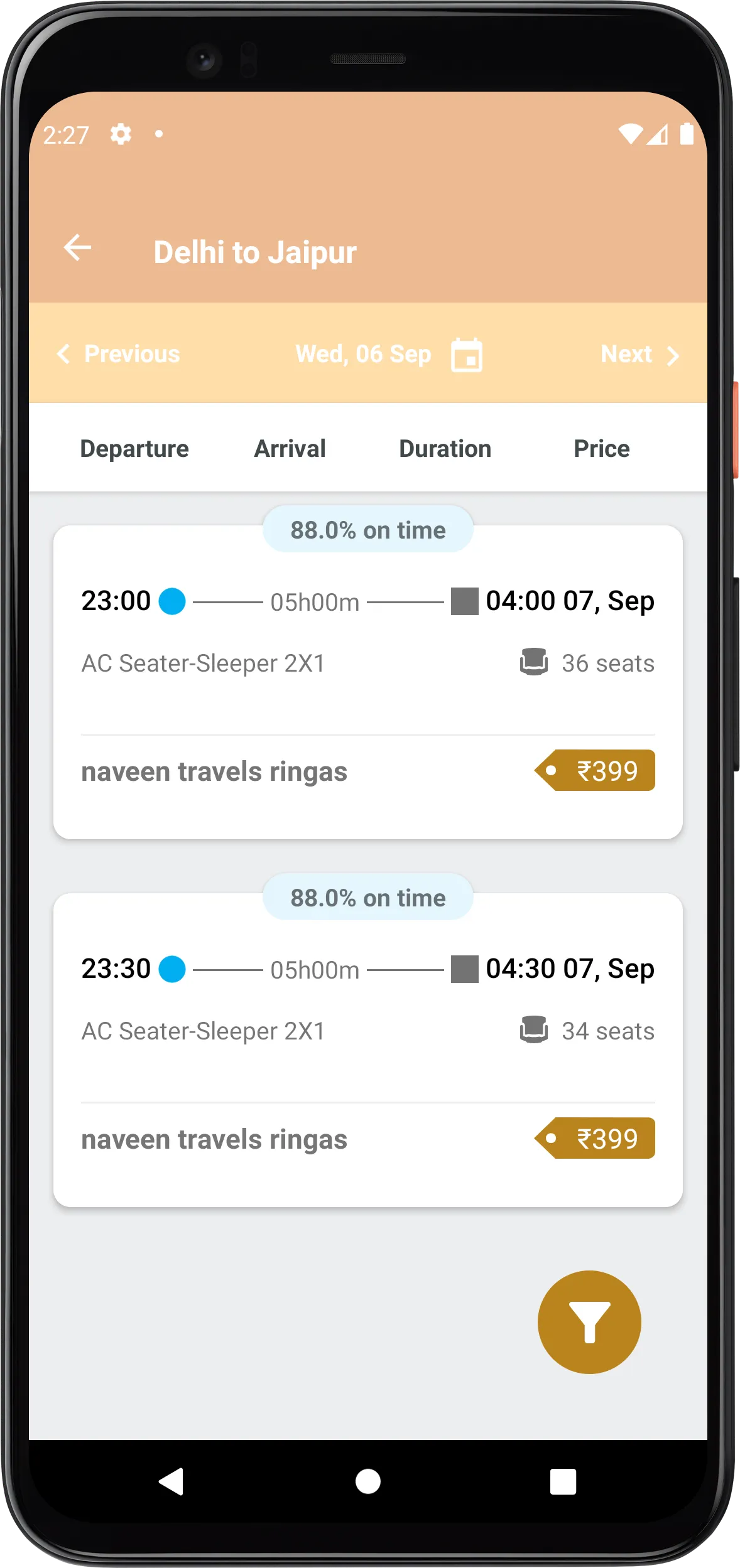 Naveen Travels Ringas | Indus Appstore | Screenshot