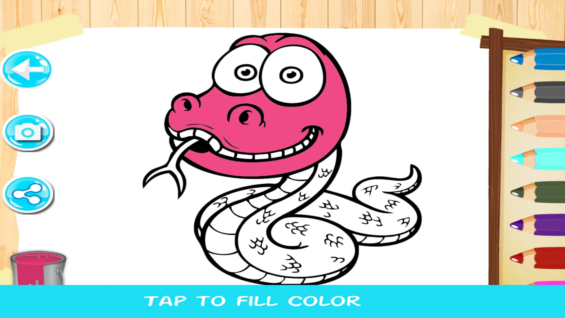 Snake Drawing Coloring pages | Indus Appstore | Screenshot