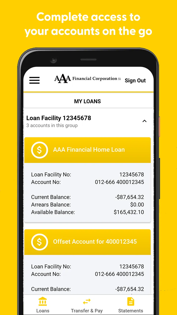 AAA Financial Mobile Access | Indus Appstore | Screenshot