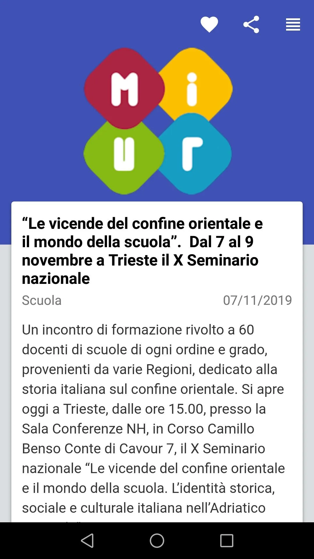 MIUR Istruzione | Indus Appstore | Screenshot