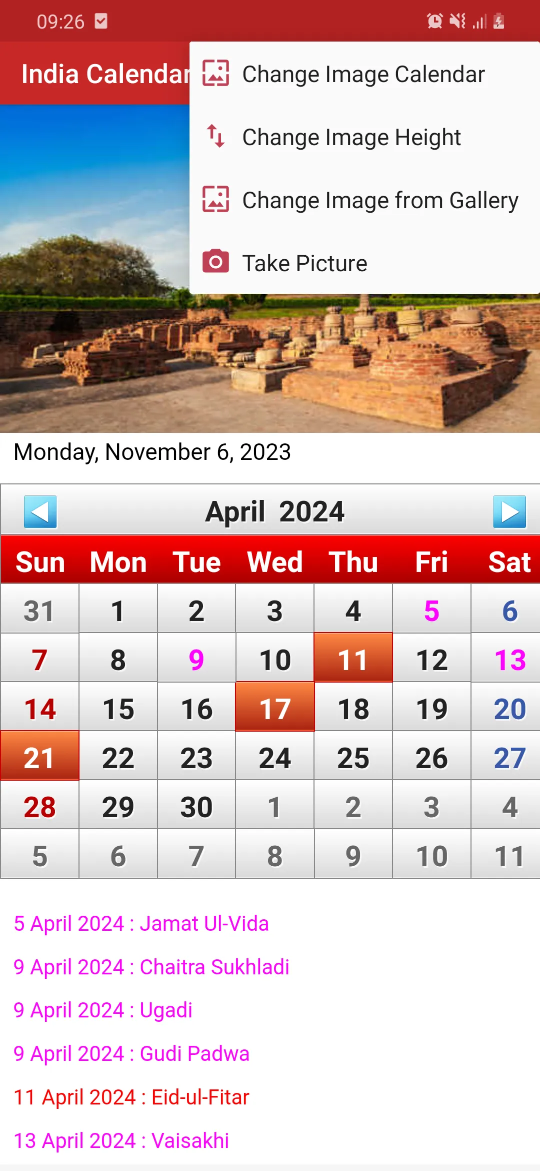 India Calendar 2024 | Indus Appstore | Screenshot