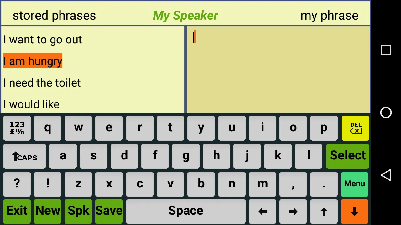 My Speaker AAC Lite | Indus Appstore | Screenshot