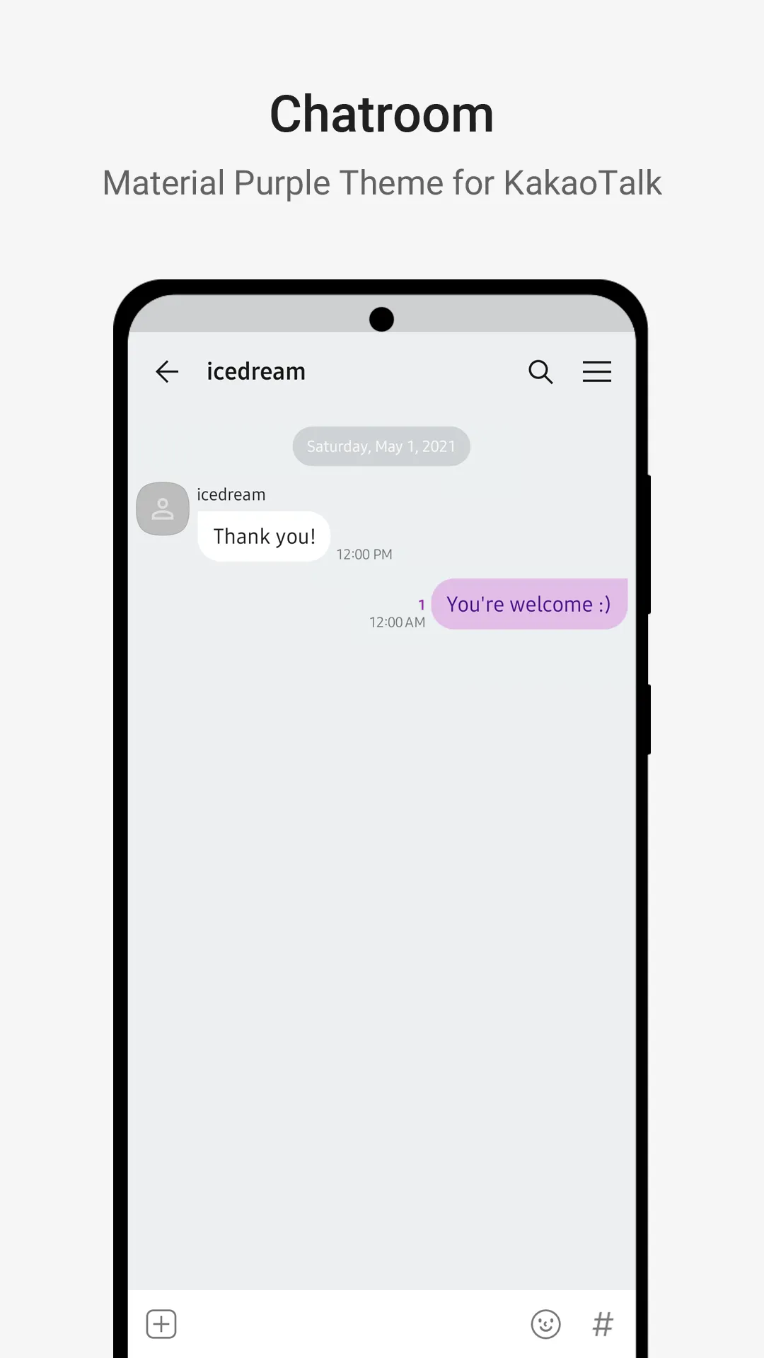 MaterialPurple－KakaoTalk Theme | Indus Appstore | Screenshot