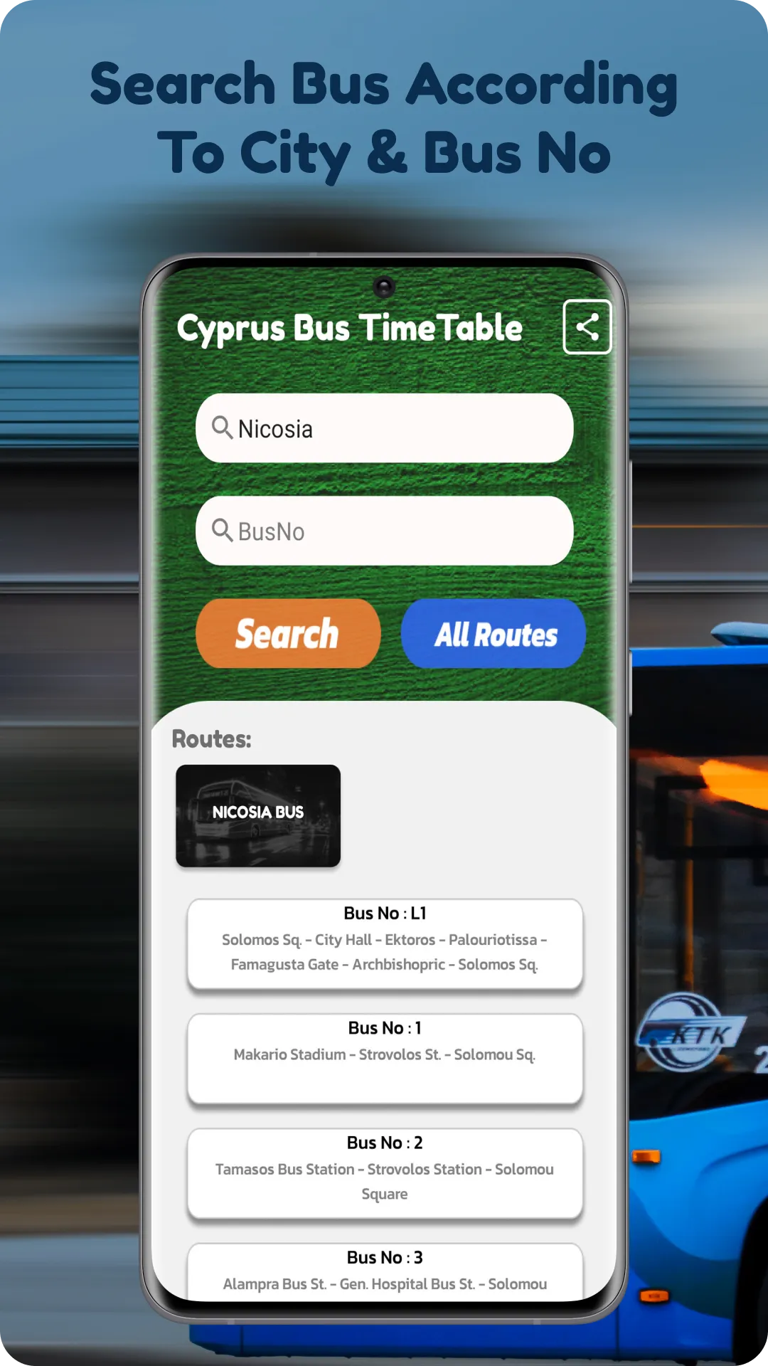 Cyprus Bus - TimeTable | Indus Appstore | Screenshot