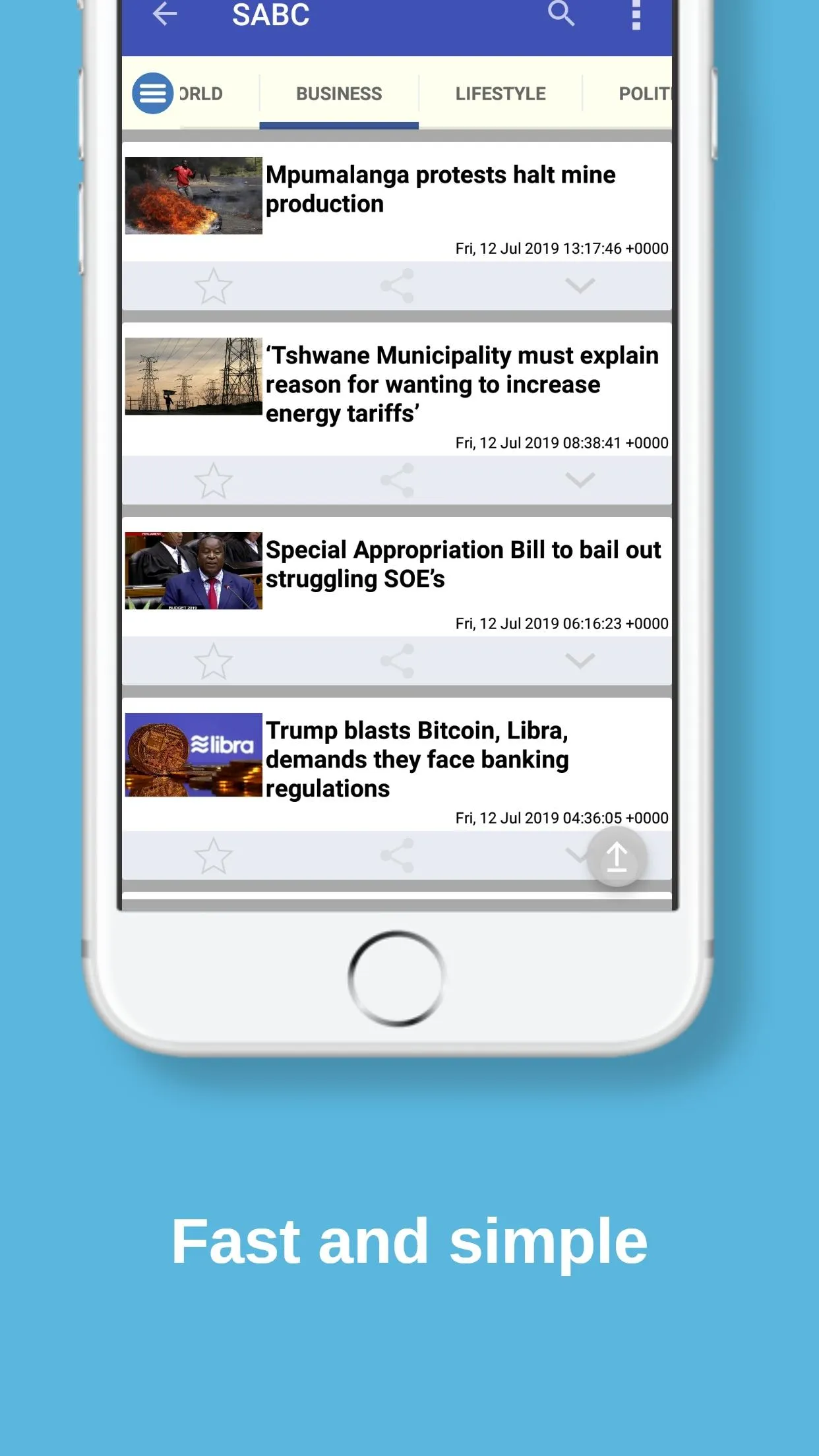 South Africa News | Indus Appstore | Screenshot