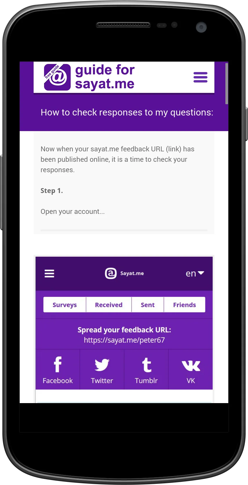 Guide for Sayat.Me | Indus Appstore | Screenshot