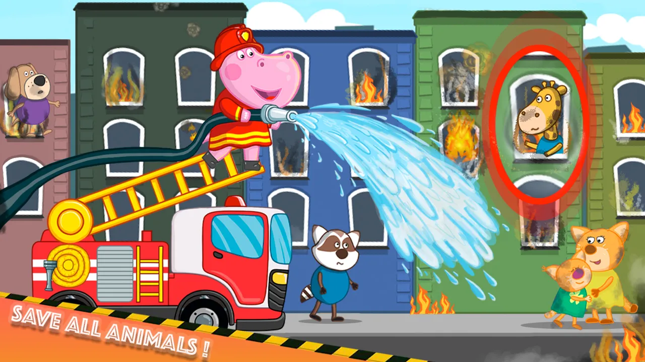 Fireman Hippo: City Hero | Indus Appstore | Screenshot