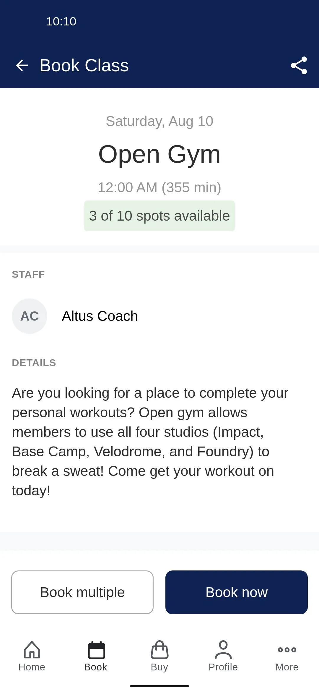 ALTUS FITNESS | Indus Appstore | Screenshot