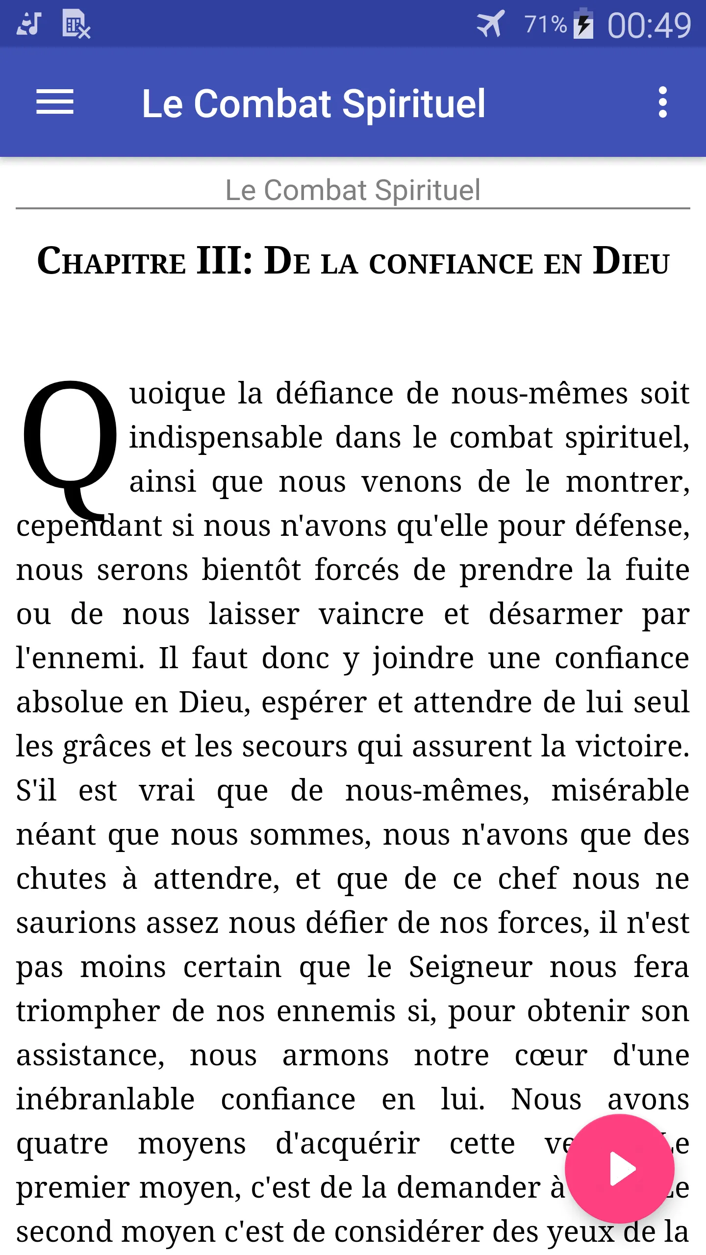 Le Combat Spirituel (Scupoli) | Indus Appstore | Screenshot