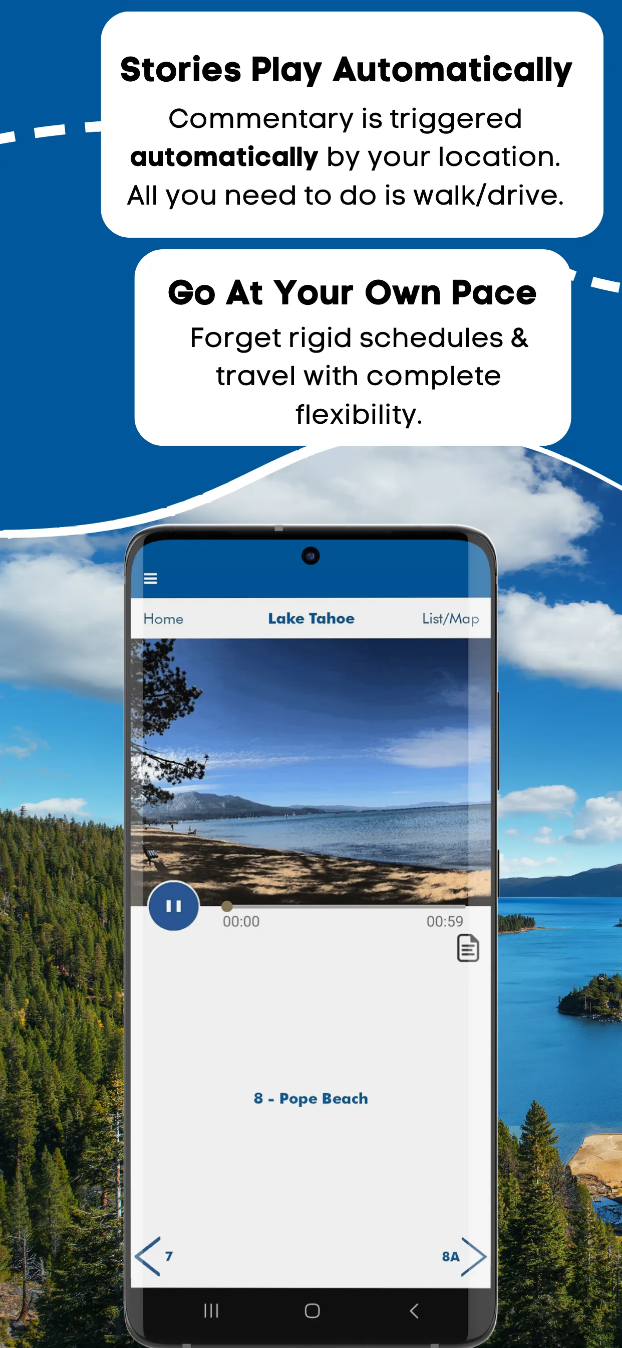 Lake Tahoe California GPS Tour | Indus Appstore | Screenshot