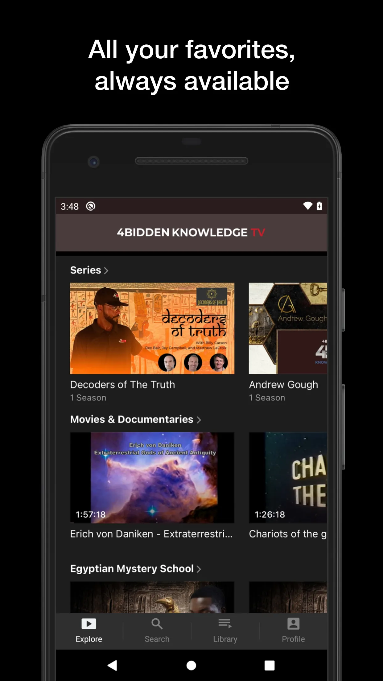 4biddenknowledge TV | Indus Appstore | Screenshot