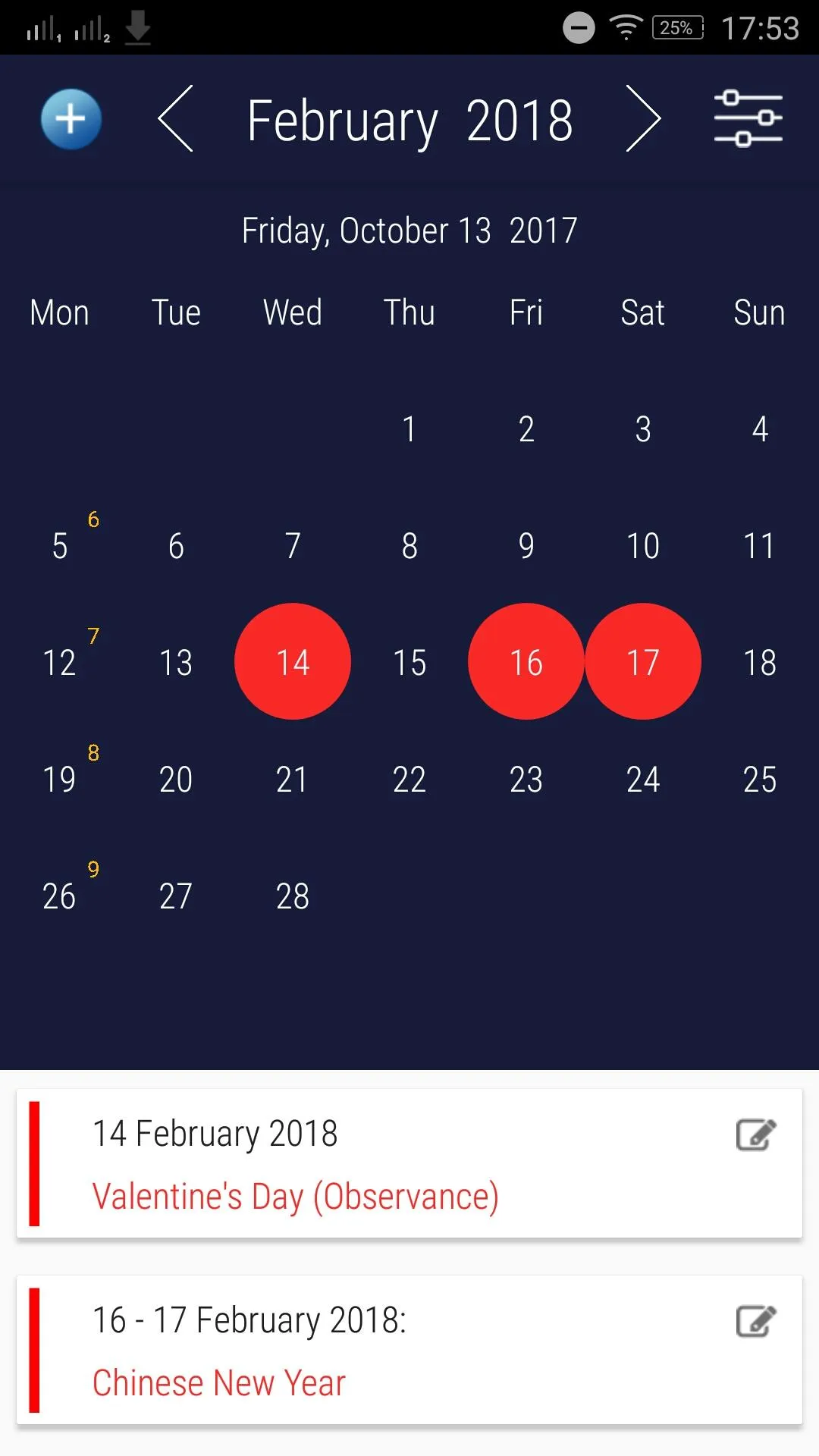 Singapore Calendar Holidays | Indus Appstore | Screenshot